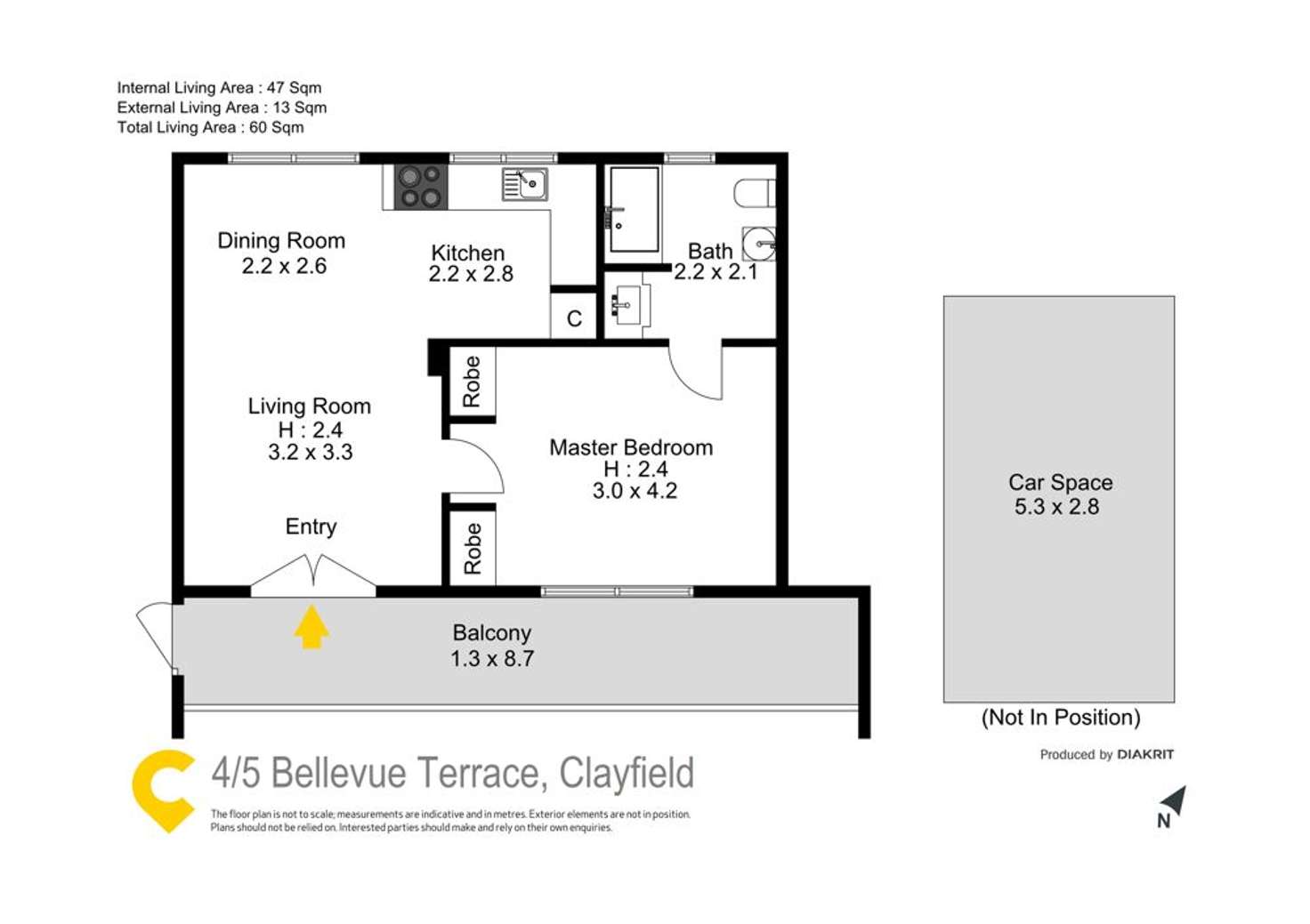 Floorplan of Homely unit listing, 4/5 Bellevue Terrace, Clayfield QLD 4011
