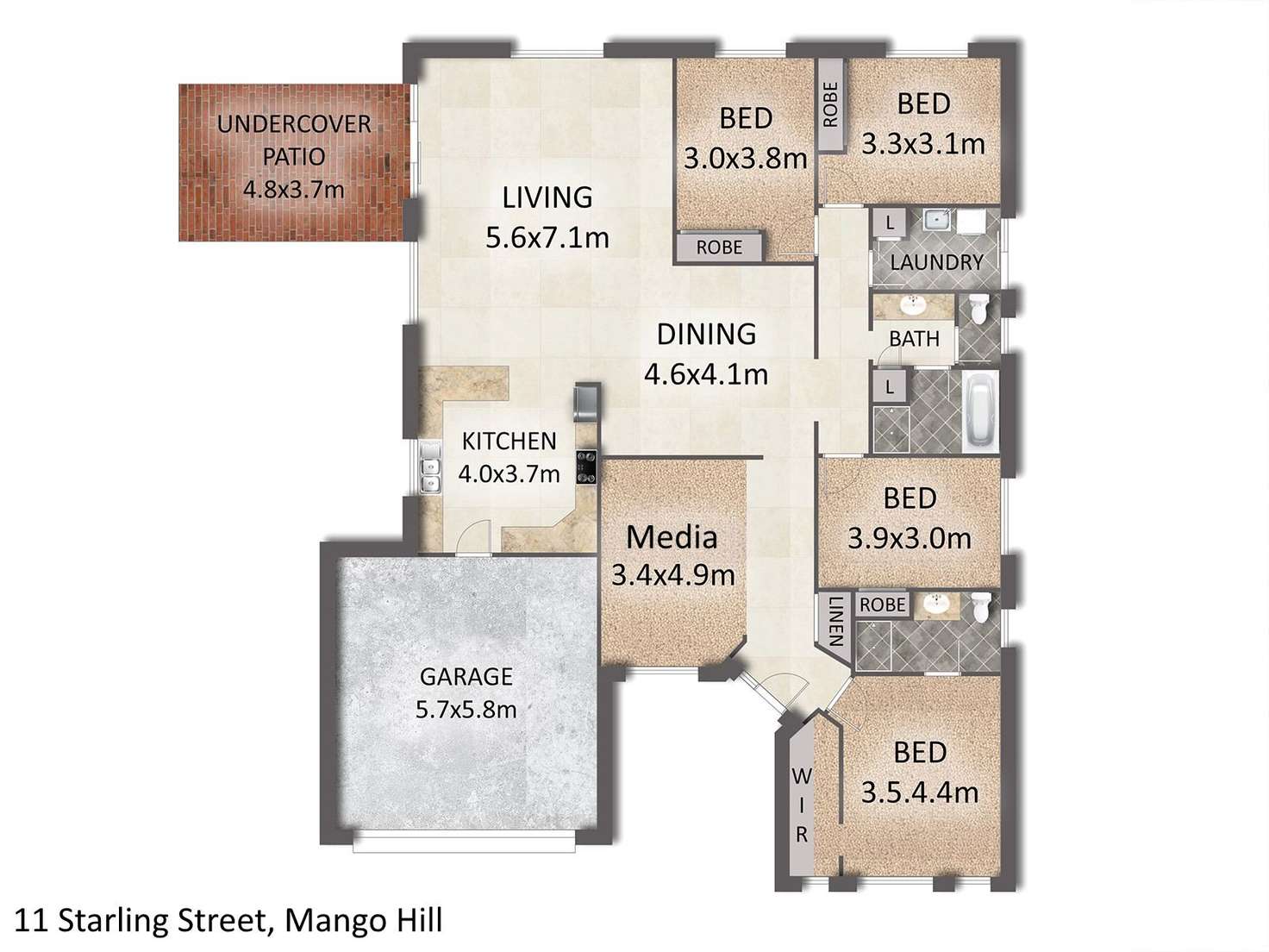 Floorplan of Homely house listing, 11 Starling Street, Mango Hill QLD 4509