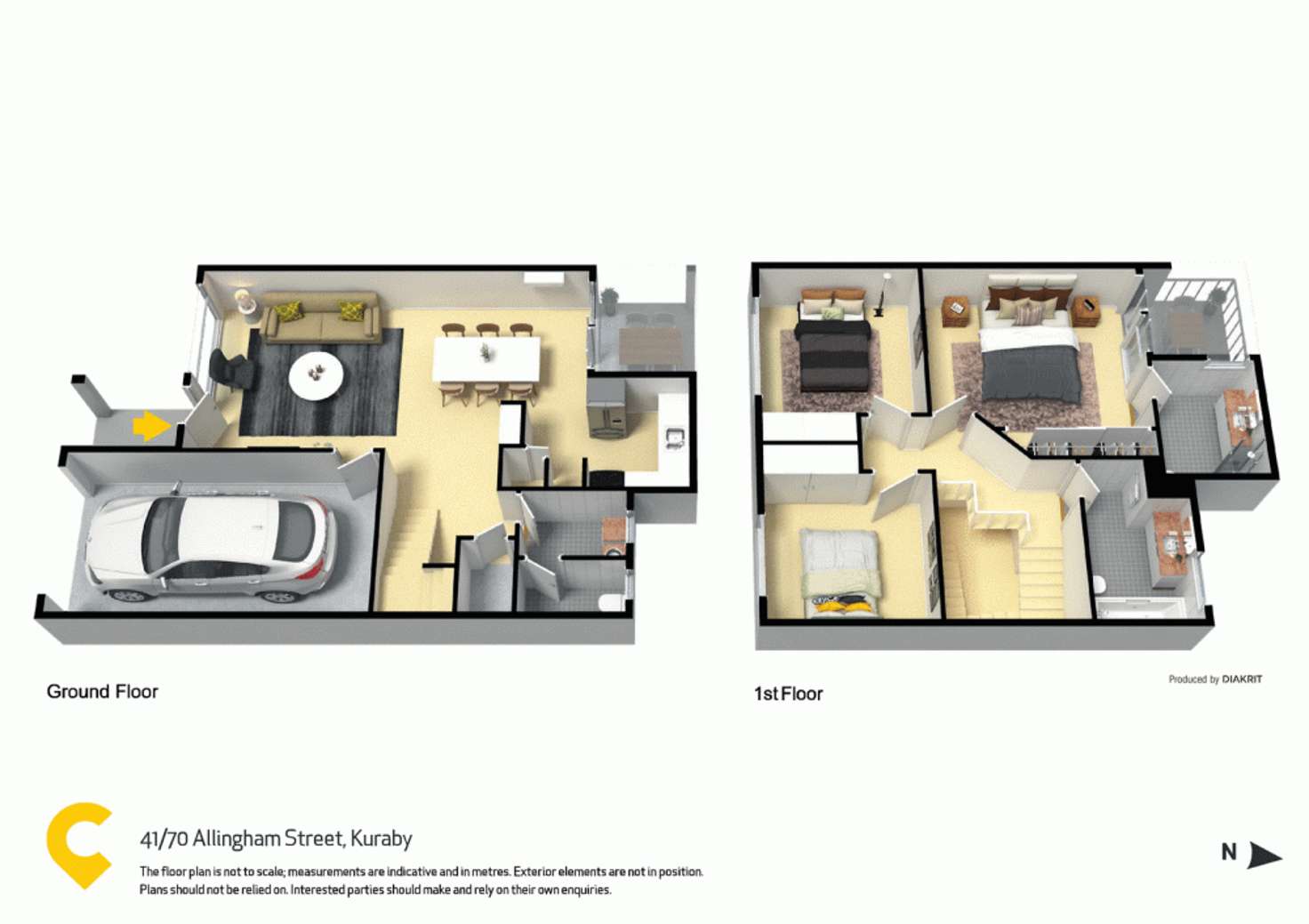 Floorplan of Homely townhouse listing, 41/70 Allingham Street, Kuraby QLD 4112
