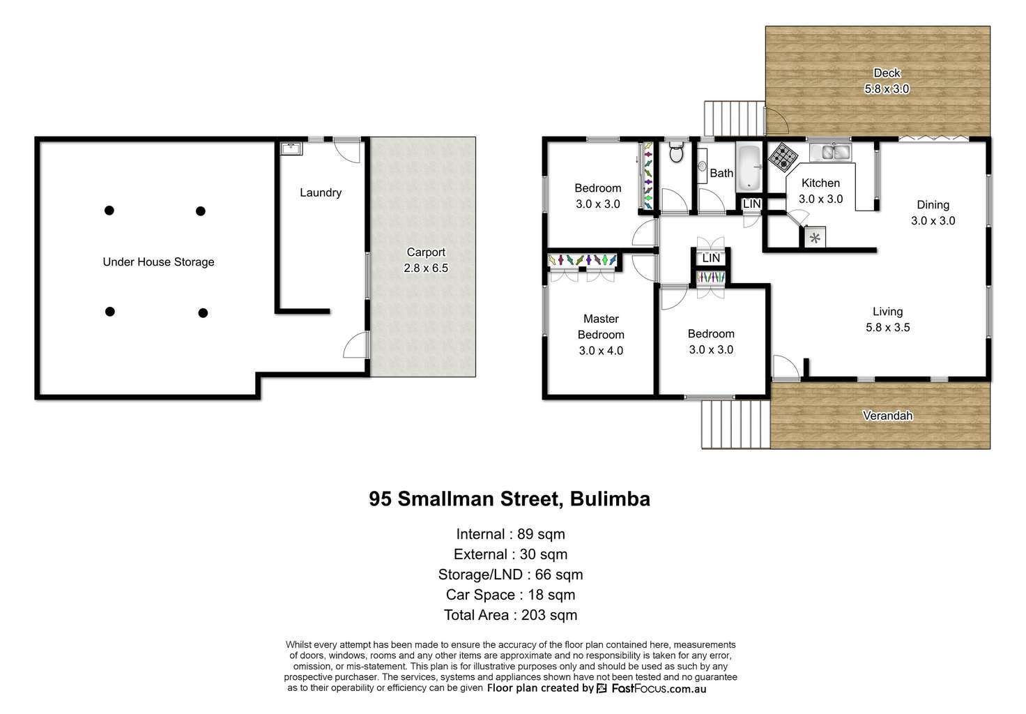 Floorplan of Homely house listing, 95 Smallman Street, Bulimba QLD 4171
