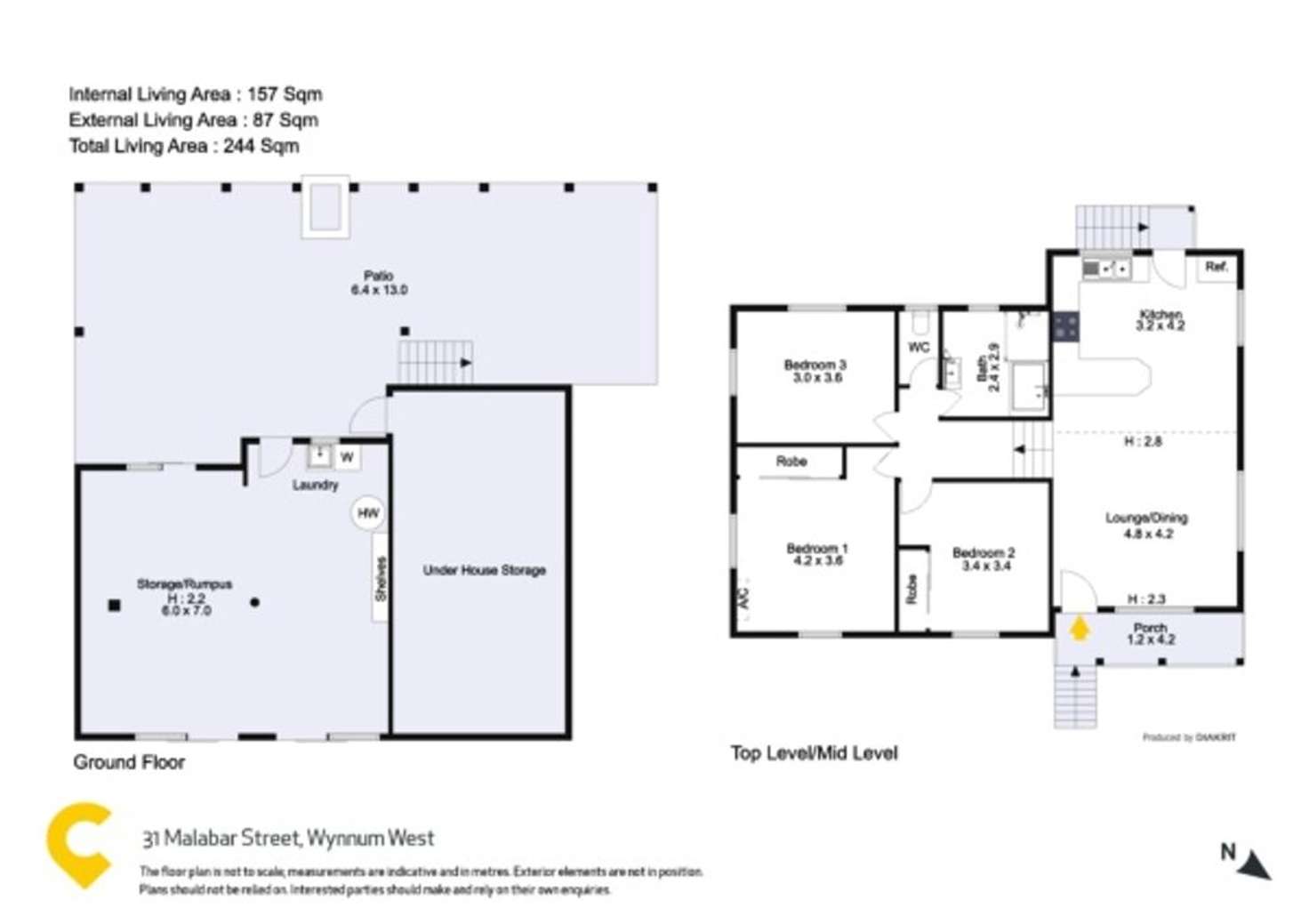 Floorplan of Homely house listing, 31 Malabar Street, Wynnum West QLD 4178