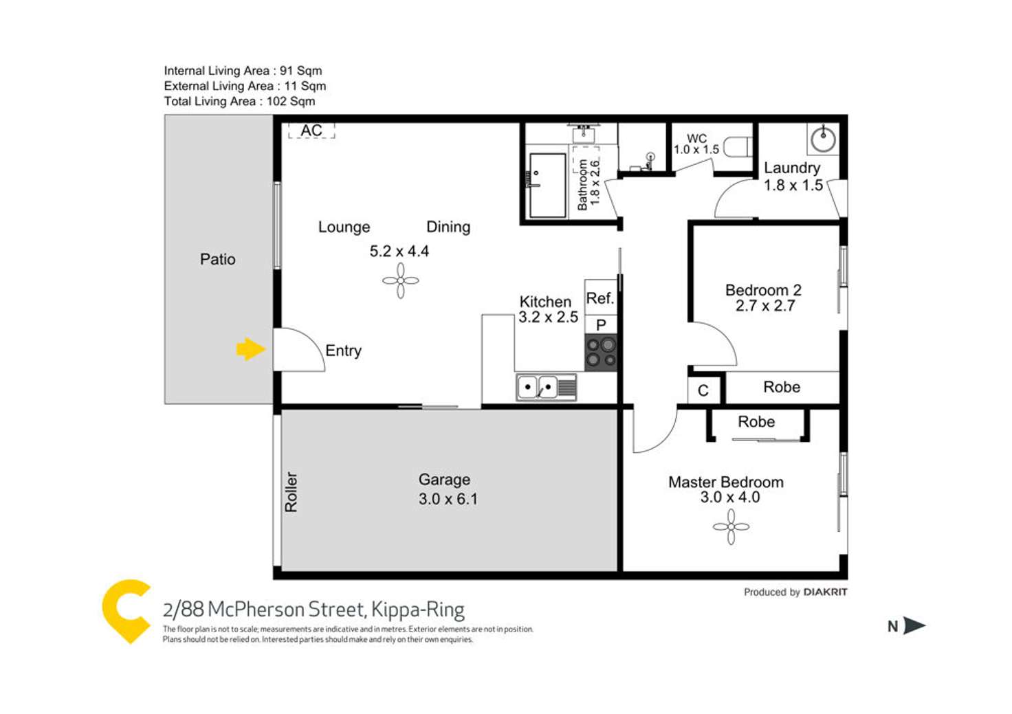 Floorplan of Homely unit listing, 2/88 McPherson Street, Kippa-ring QLD 4021