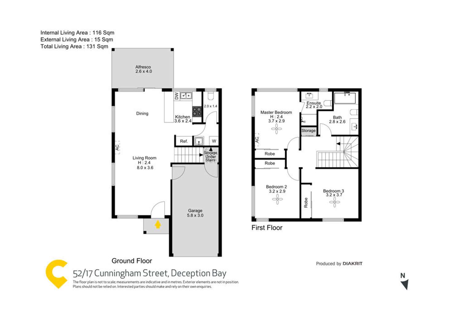 Floorplan of Homely townhouse listing, 52/17 Cunningham Street, Deception Bay QLD 4508