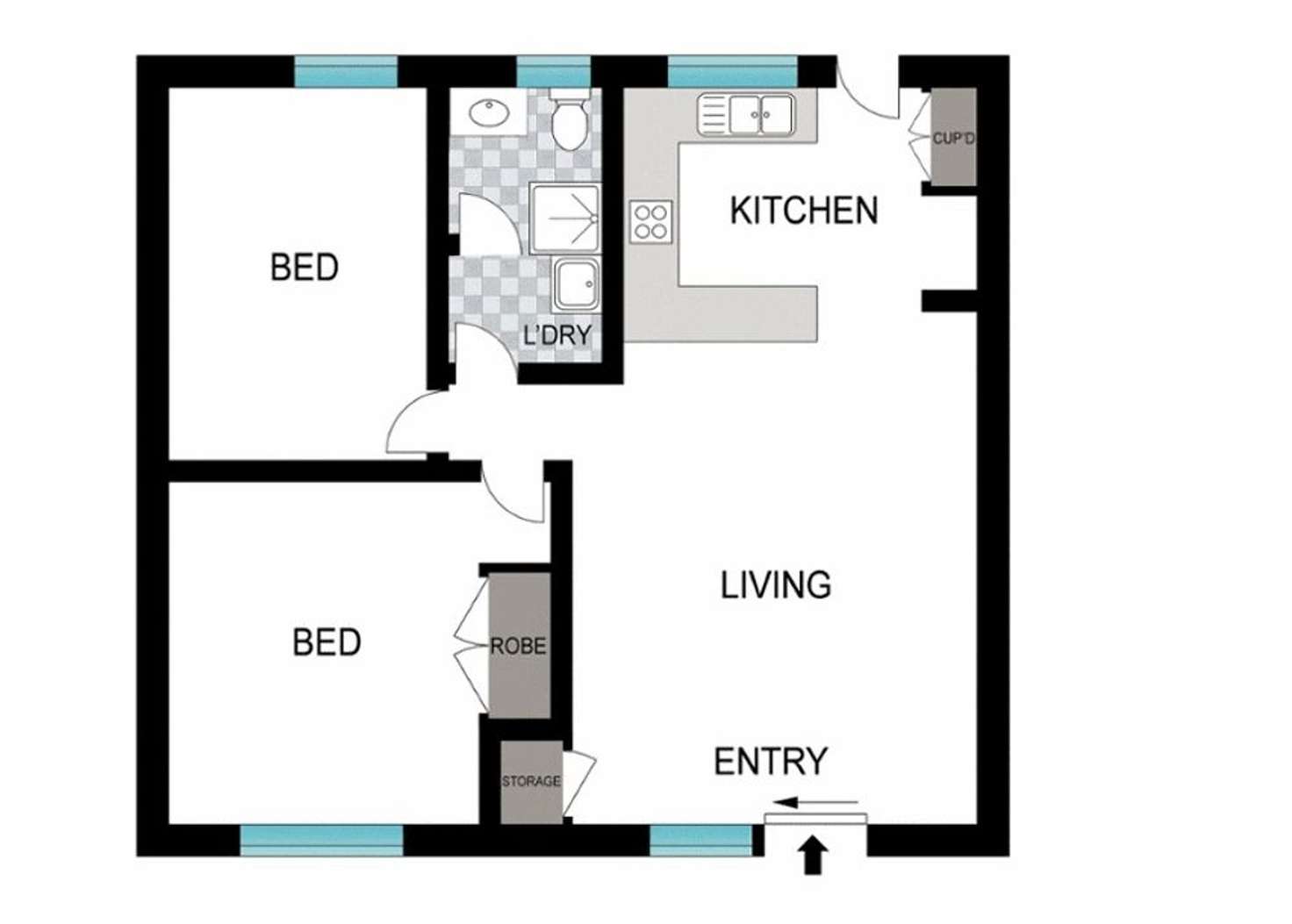 Floorplan of Homely unit listing, 6/12 Albert Street, Eagleby QLD 4207