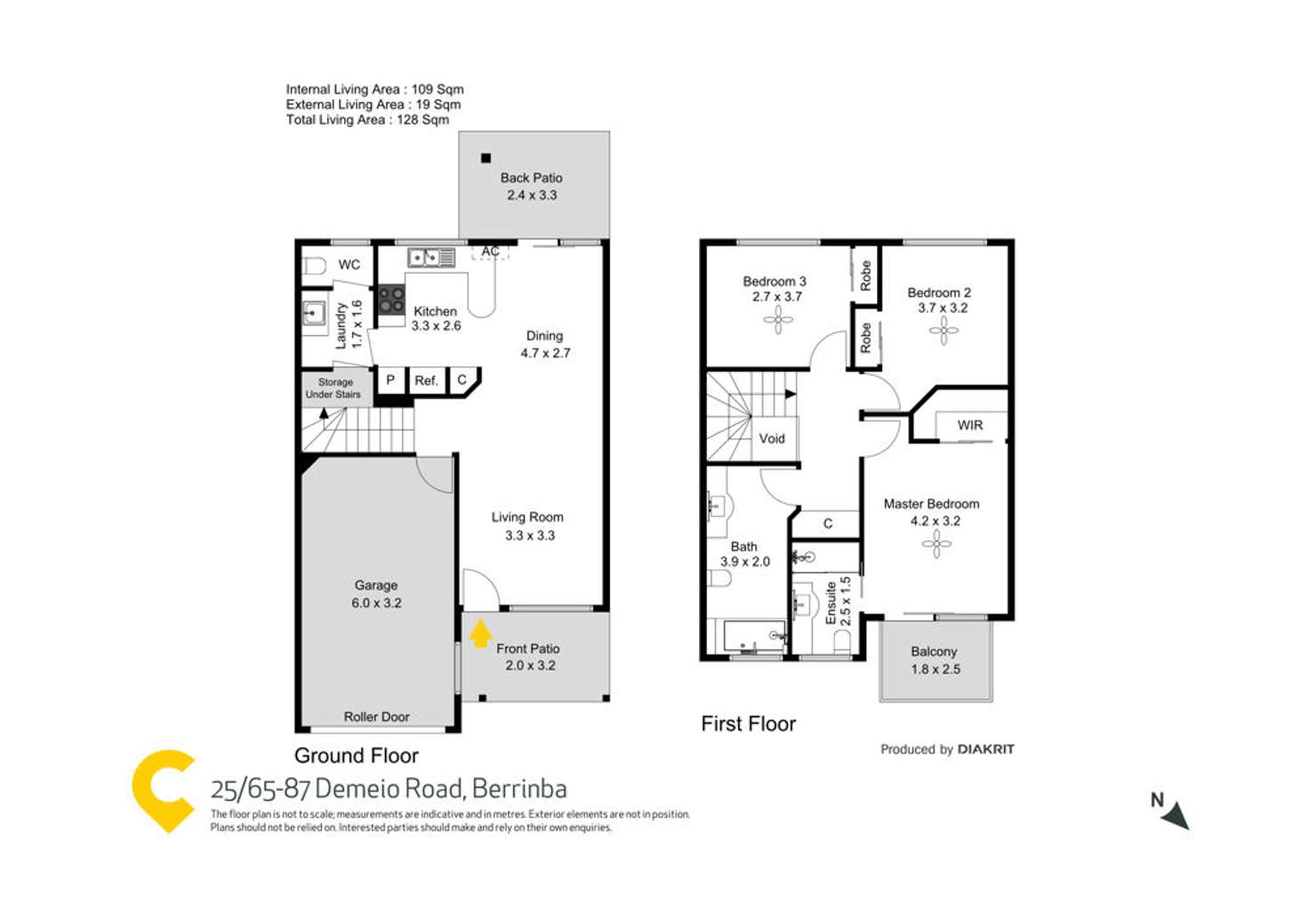 Floorplan of Homely townhouse listing, 25/65-87 Demeio Road, Berrinba QLD 4117