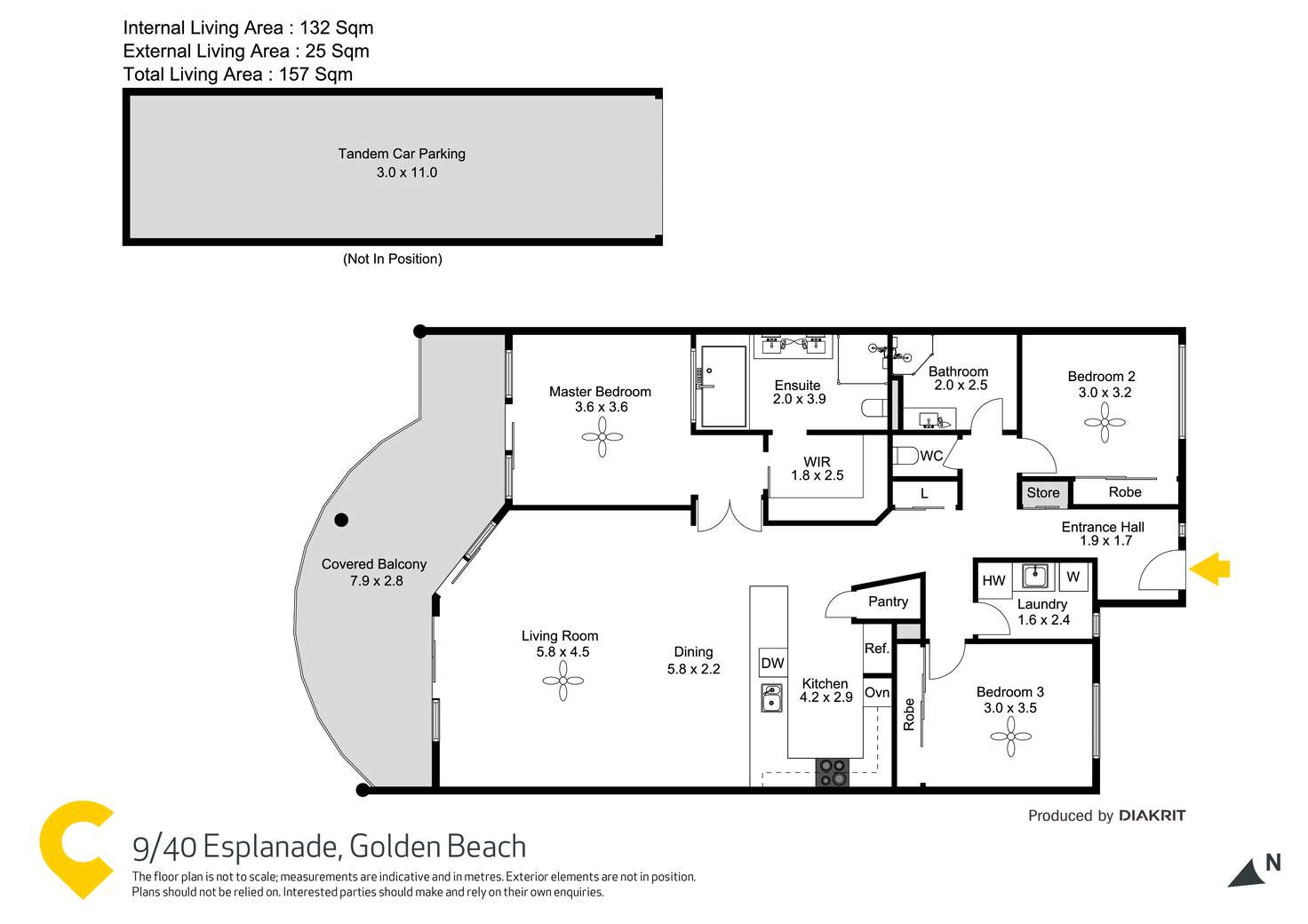 Floorplan of Homely unit listing, 9/40 Esplanade, Golden Beach QLD 4551