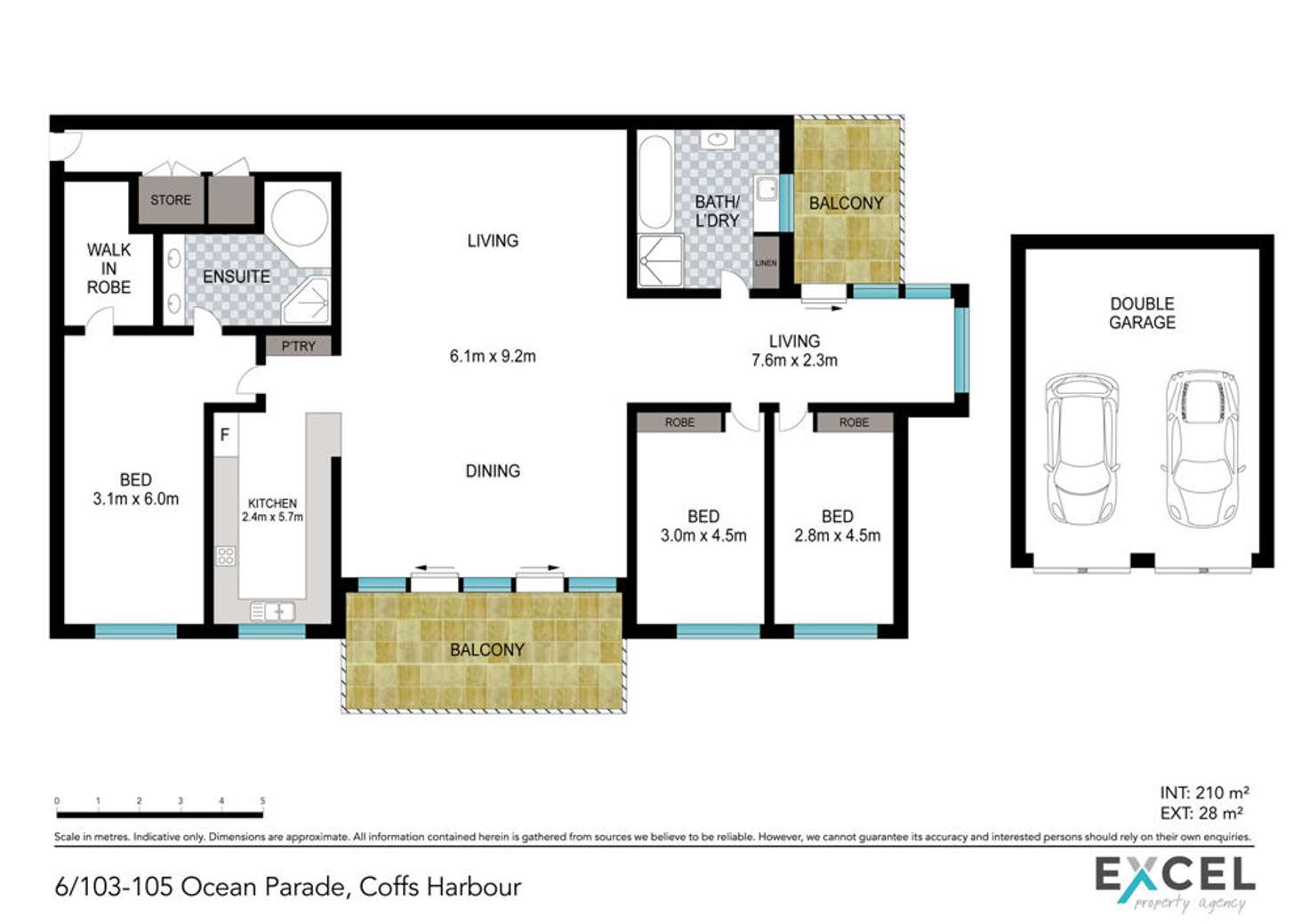 Floorplan of Homely apartment listing, 6/103-105 Ocean Parade, Coffs Harbour NSW 2450
