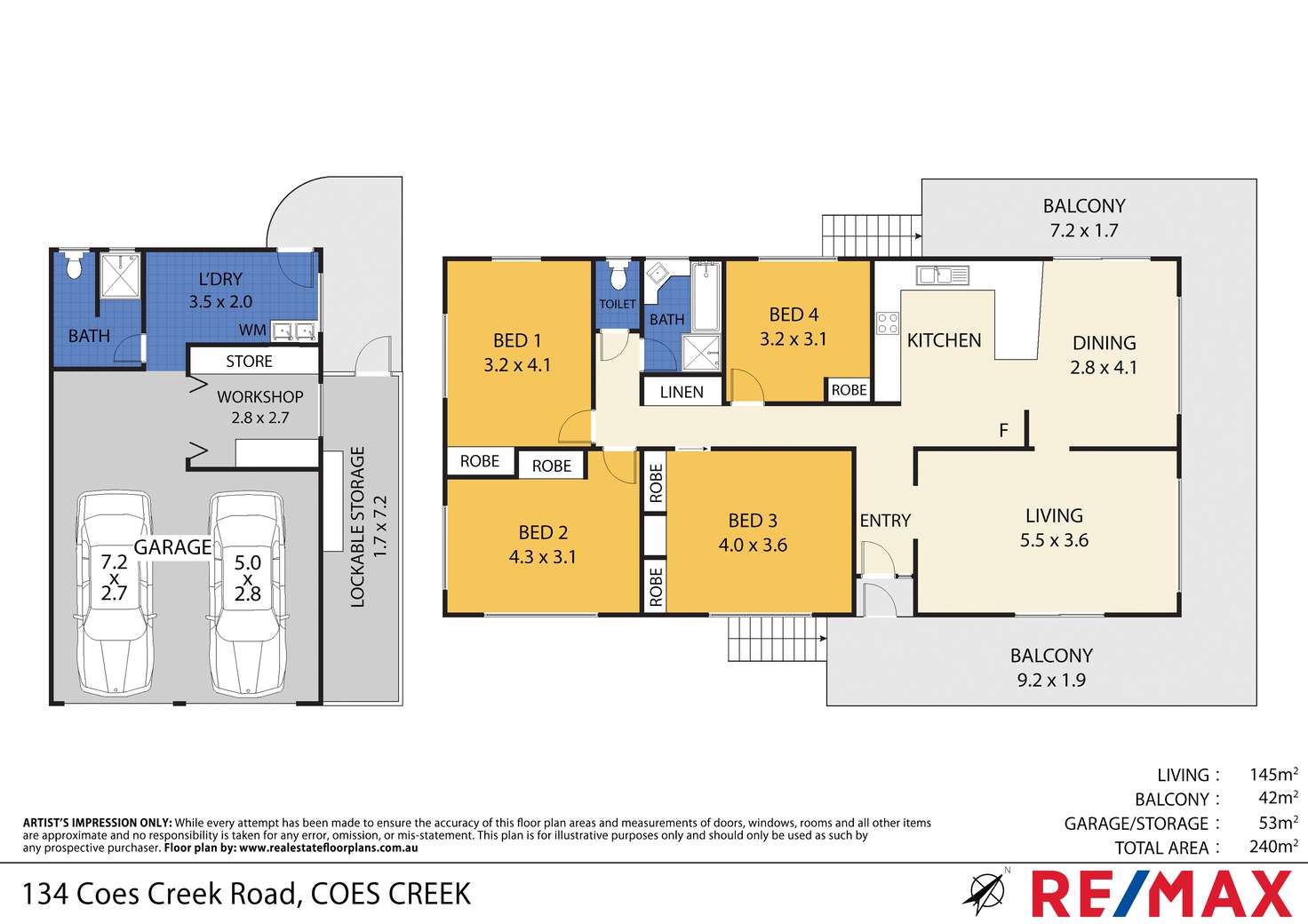 Floorplan of Homely house listing, 134 Coes Creek Road, Coes Creek QLD 4560