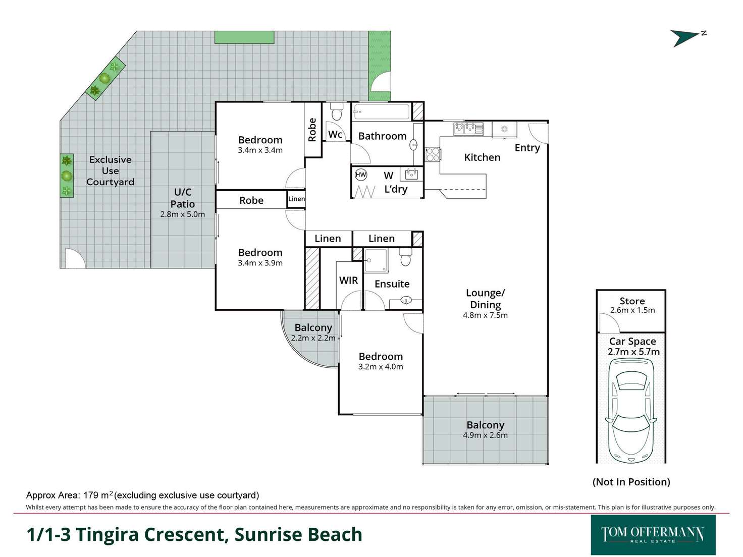 Floorplan of Homely unit listing, 1/1-3 Tingira Crescent, Sunrise Beach QLD 4567