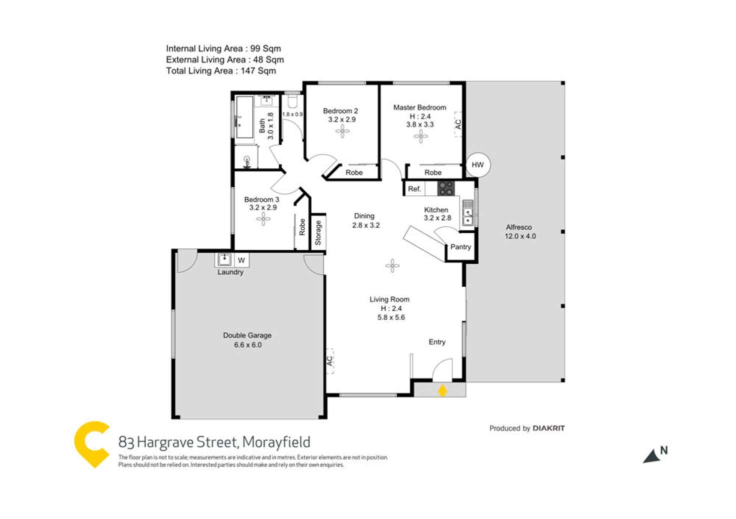 Floorplan of Homely house listing, 83 Hargrave Street, Morayfield QLD 4506