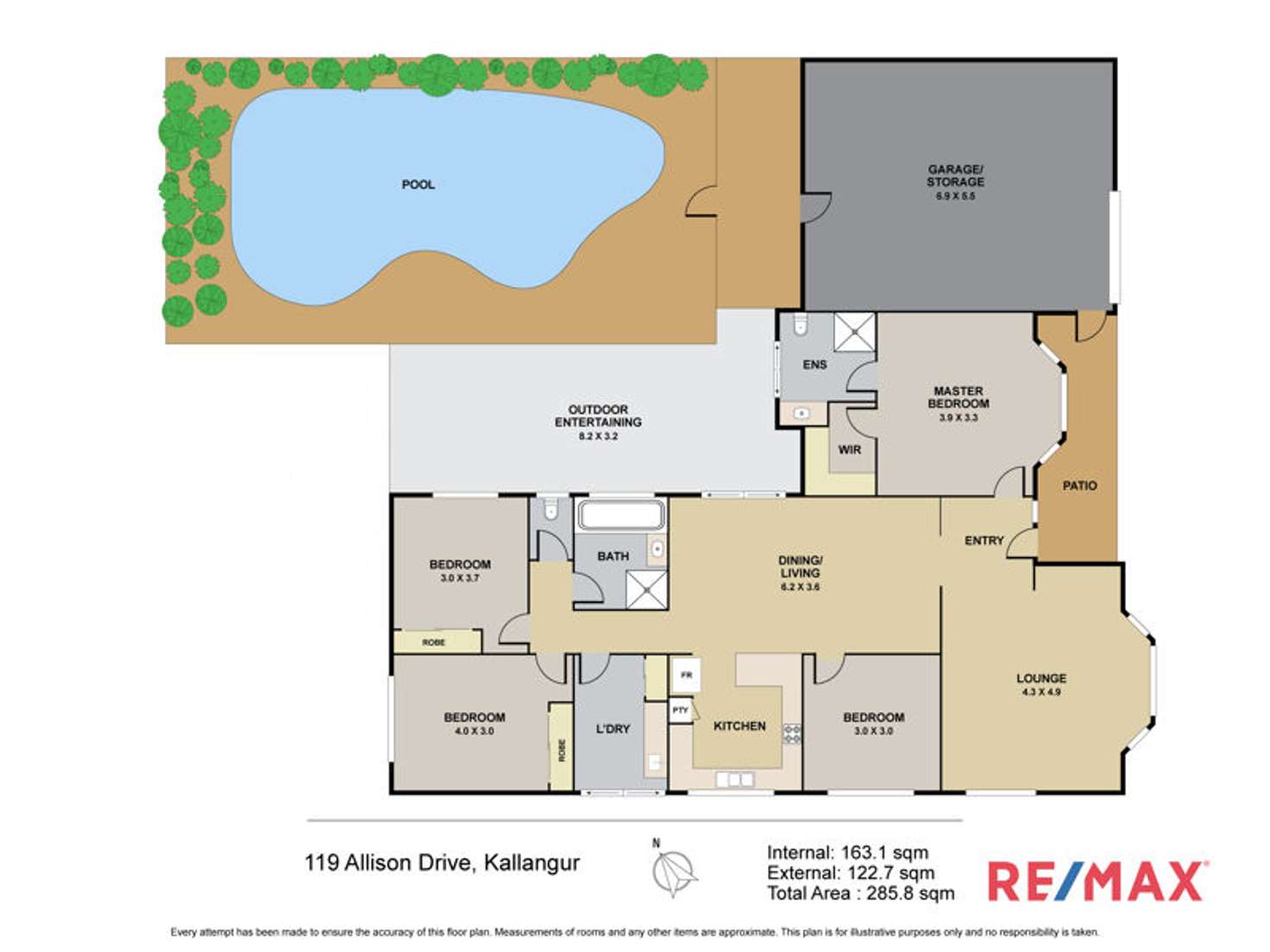 Floorplan of Homely house listing, 119 Allison Drive, Kallangur QLD 4503