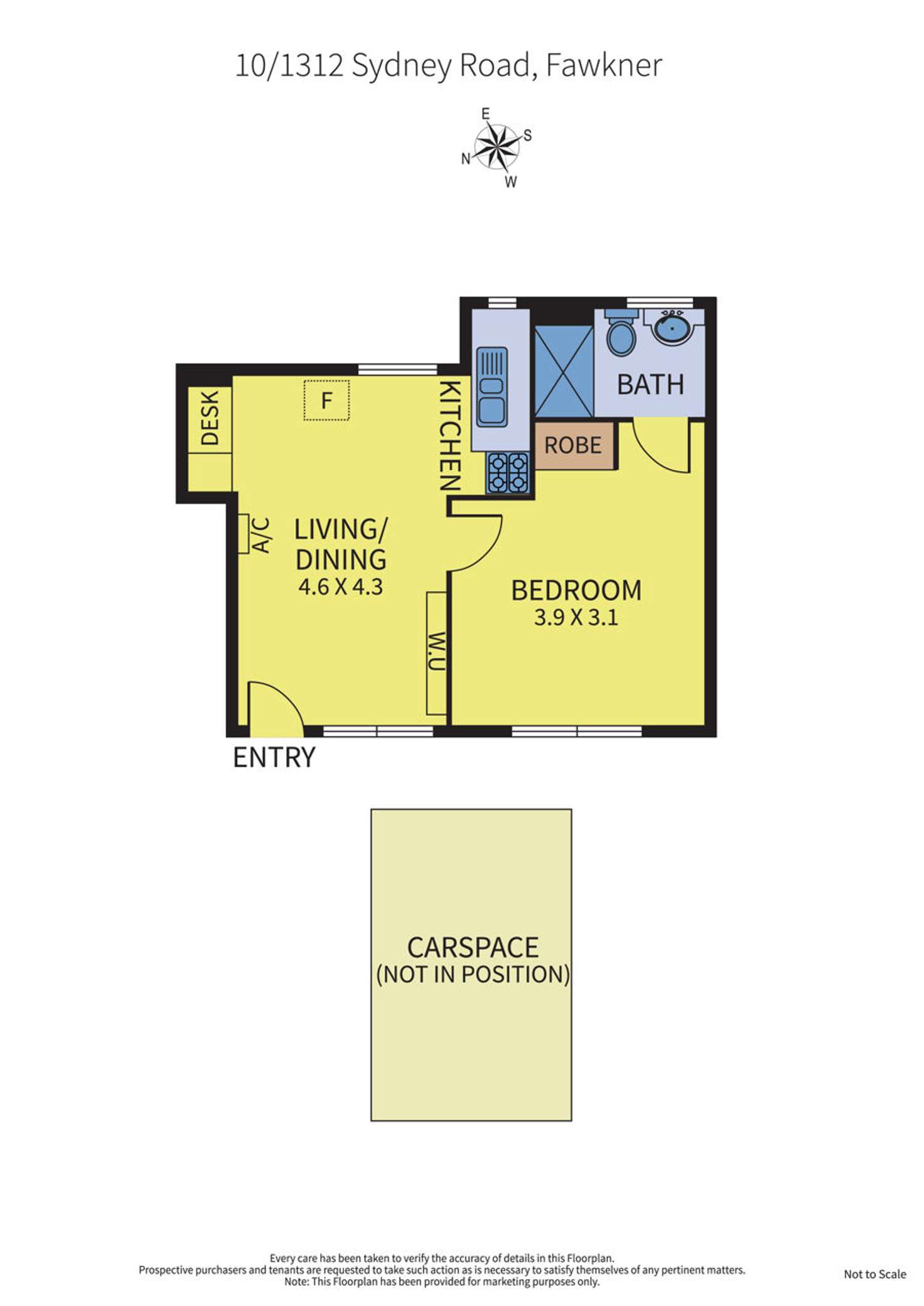 Floorplan of Homely apartment listing, 10/1312 Sydney Road, Fawkner VIC 3060