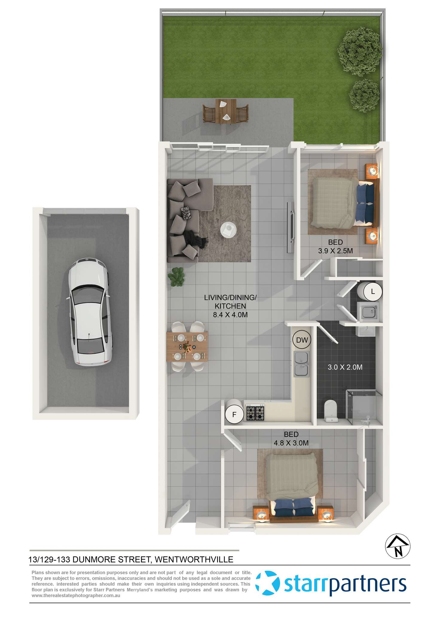 Floorplan of Homely villa listing, 13/129-133 Dunmore Street, Wentworthville NSW 2145
