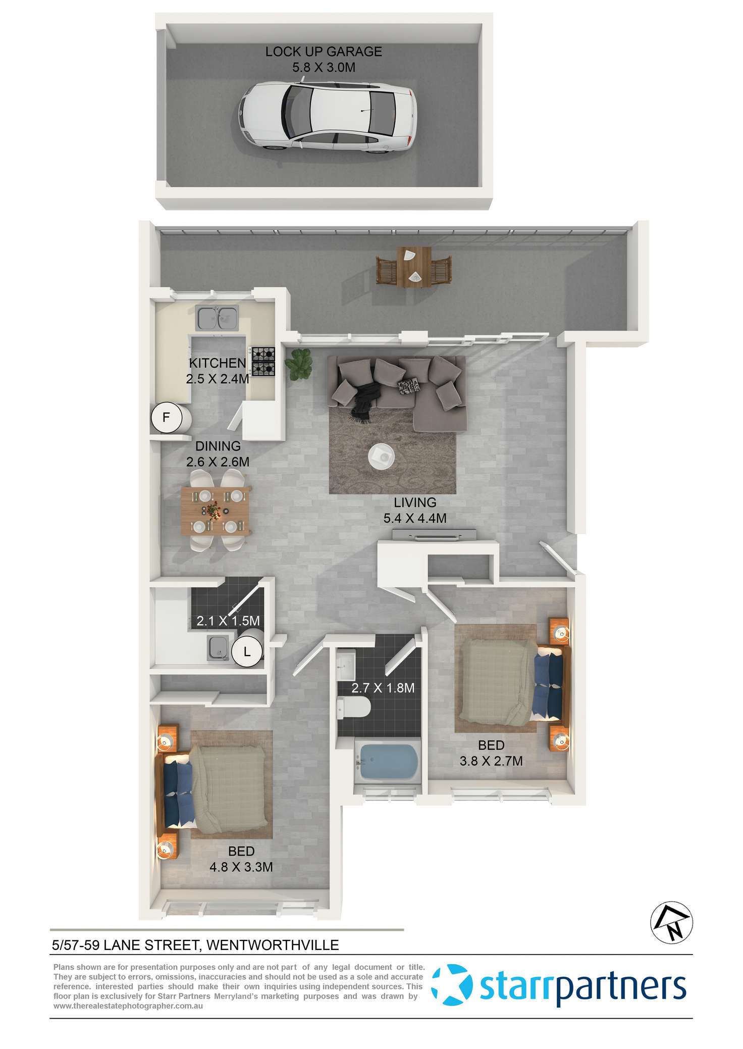 Floorplan of Homely unit listing, 5/57-59 Lane Street, Wentworthville NSW 2145