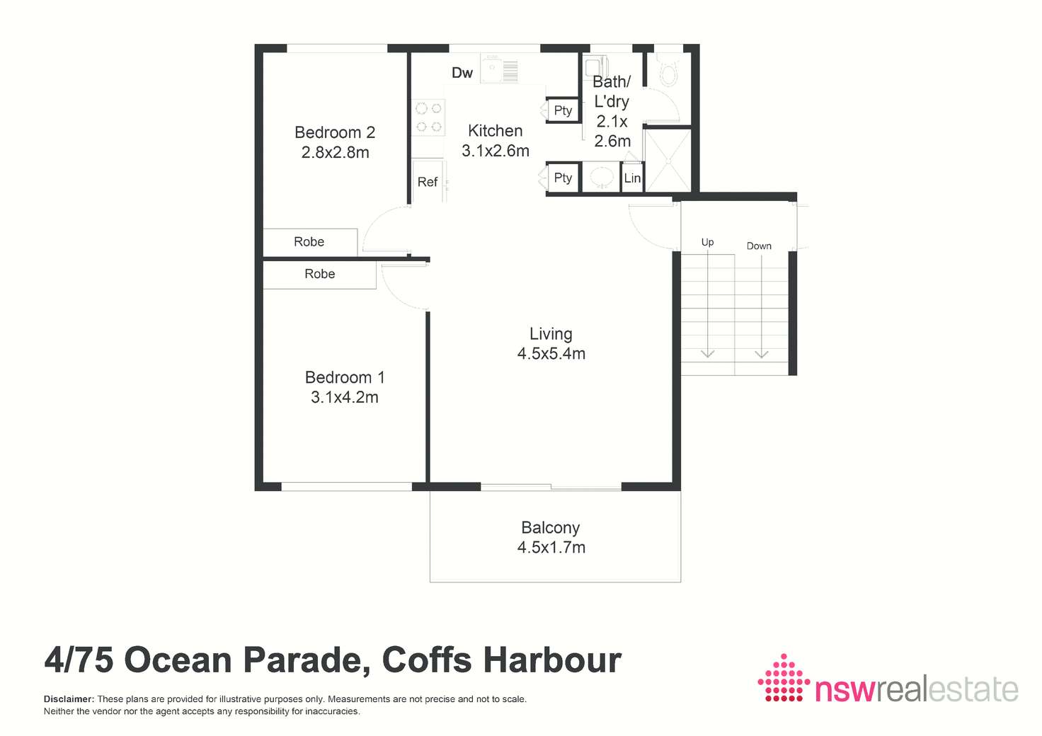 Floorplan of Homely unit listing, 4/75 Ocean Parade, Coffs Harbour NSW 2450