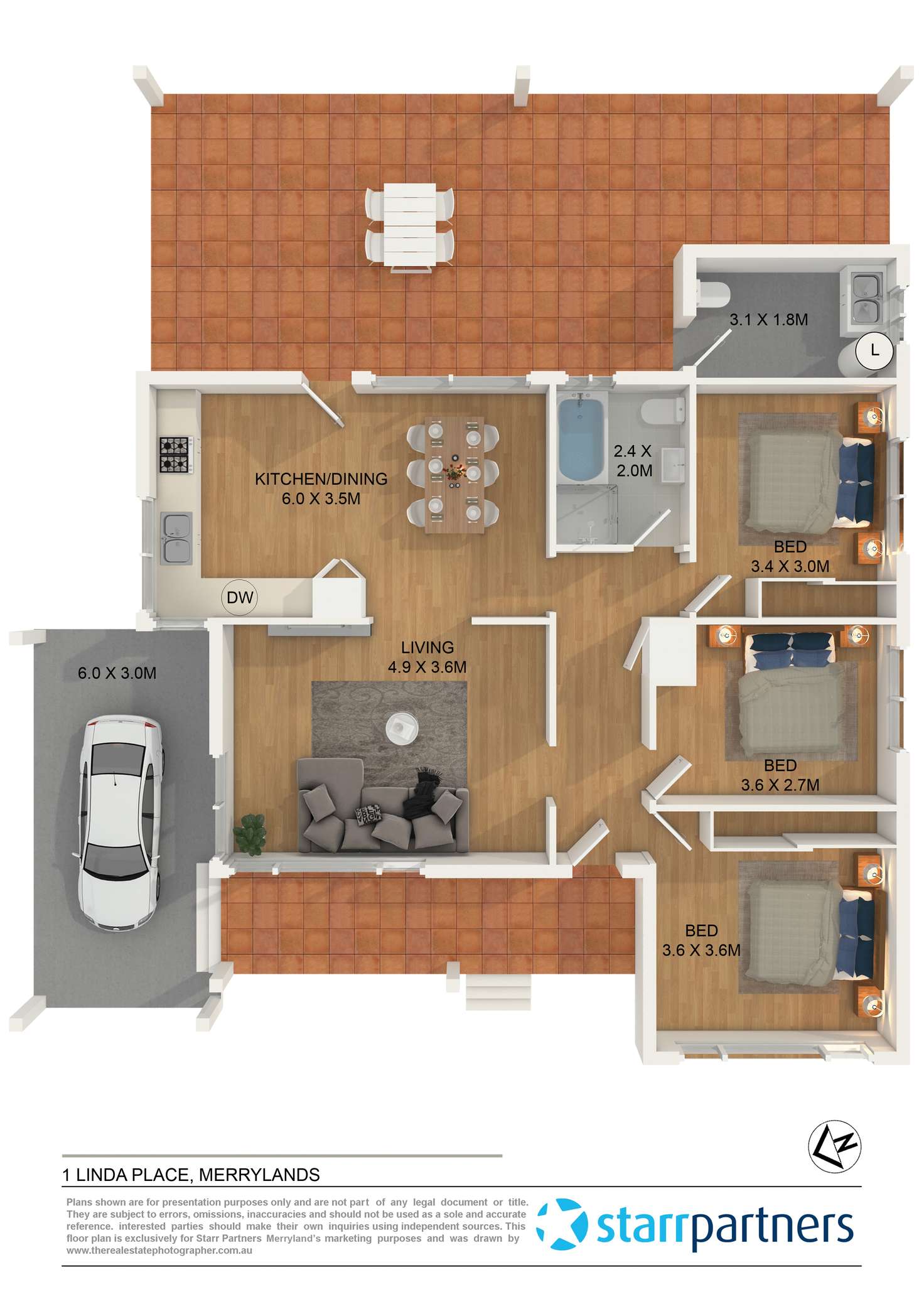 Floorplan of Homely house listing, 1 Linda Place, Merrylands NSW 2160