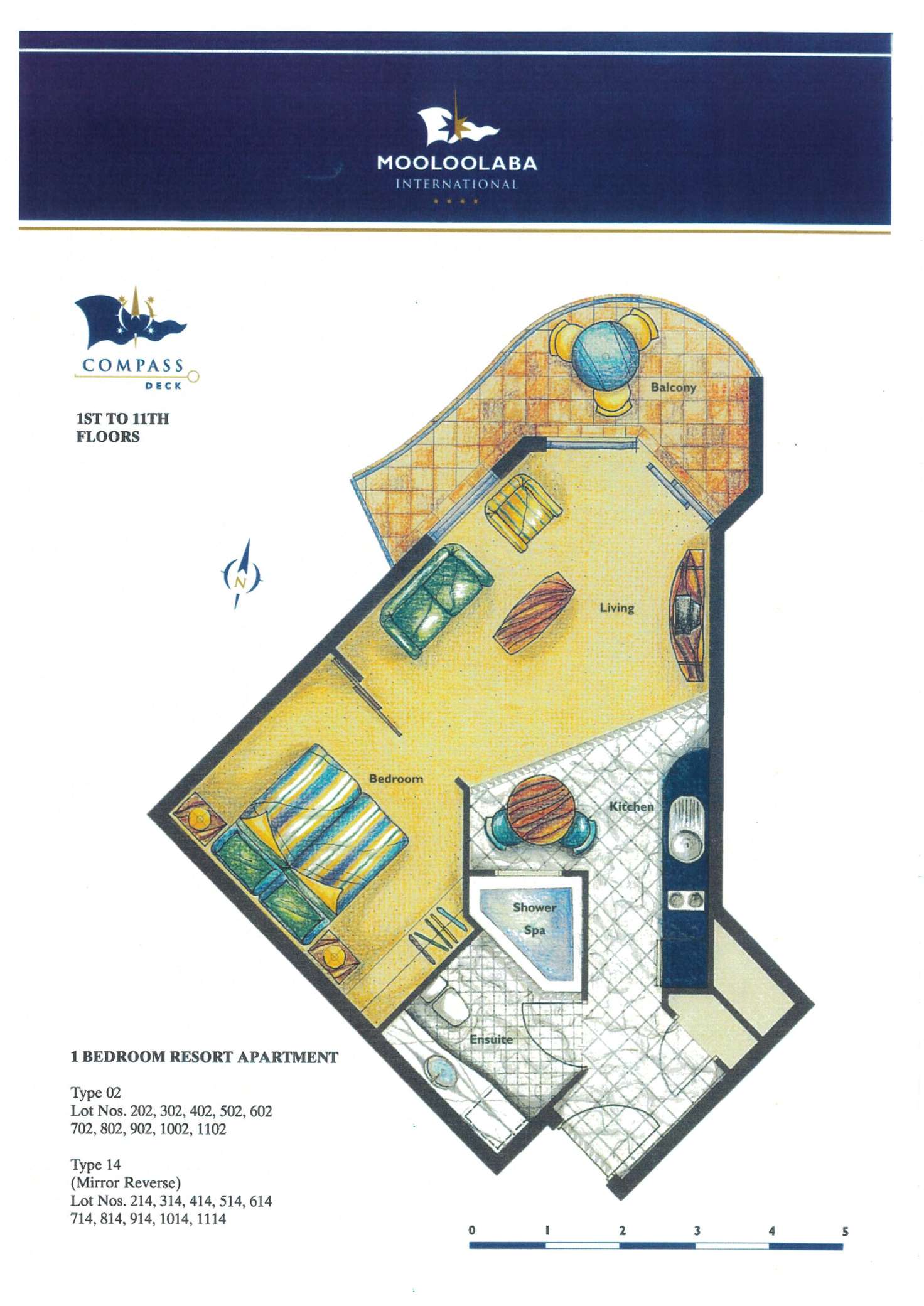 Floorplan of Homely unit listing, 714/7 Venning Street, Mooloolaba QLD 4557