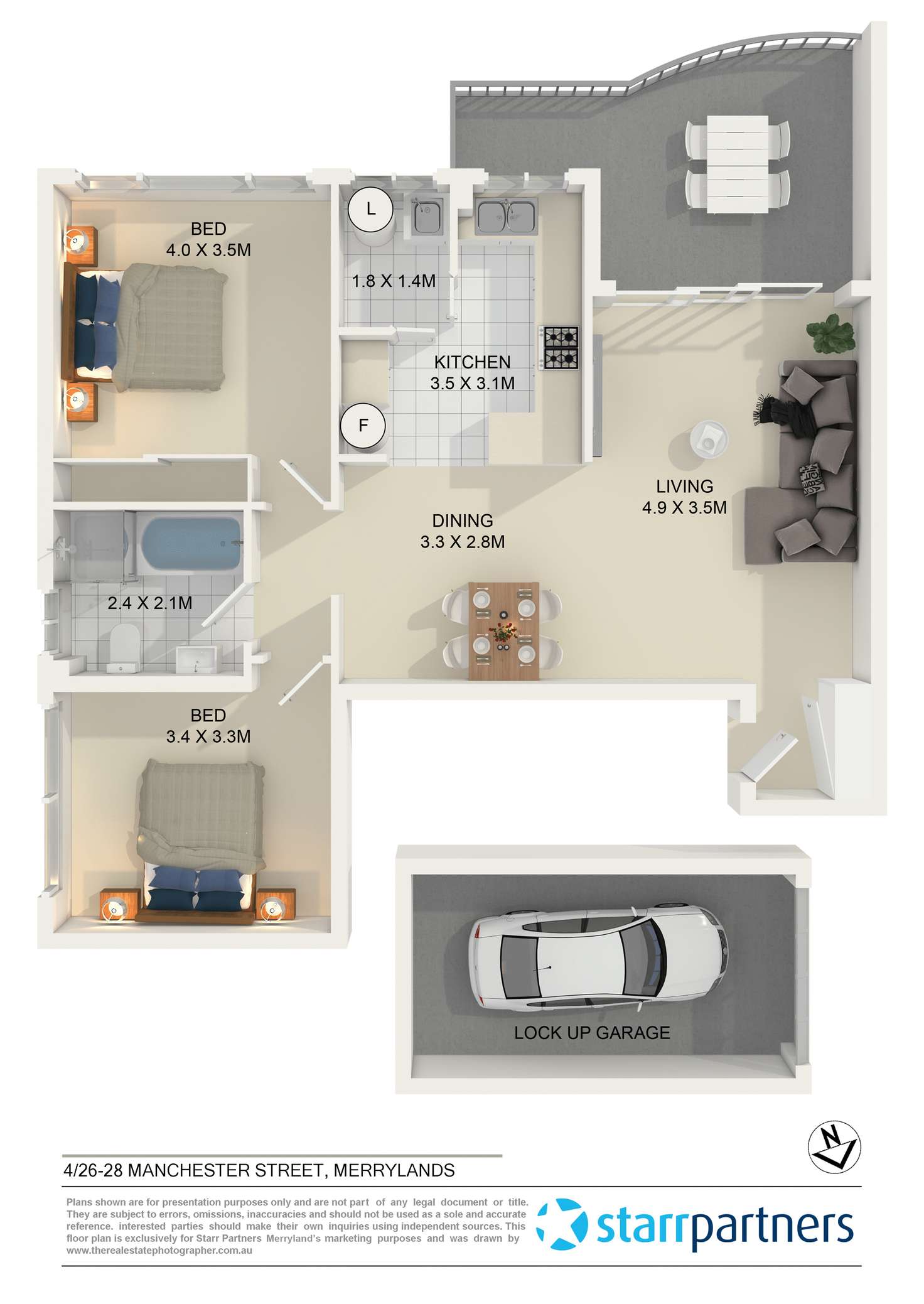 Floorplan of Homely unit listing, 4/26-28 Manchester Street, Merrylands NSW 2160