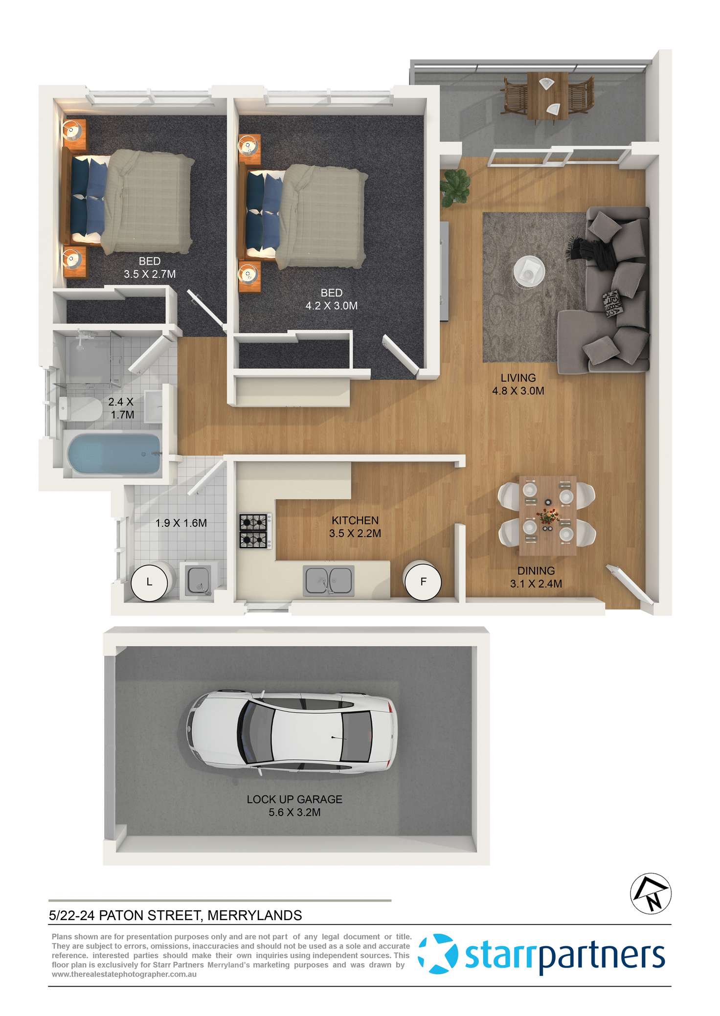 Floorplan of Homely unit listing, 5/22-24 Paton Street, Merrylands NSW 2160