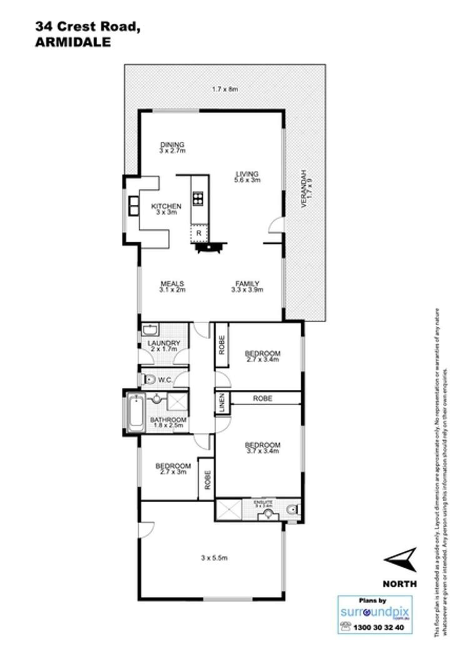 Floorplan of Homely house listing, 34 Crest Road, Armidale NSW 2350