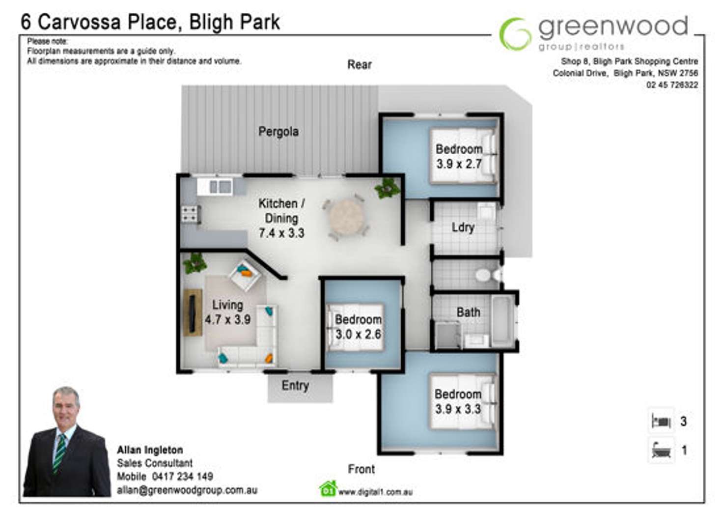 Floorplan of Homely house listing, 6 Carvossa Place, Bligh Park NSW 2756
