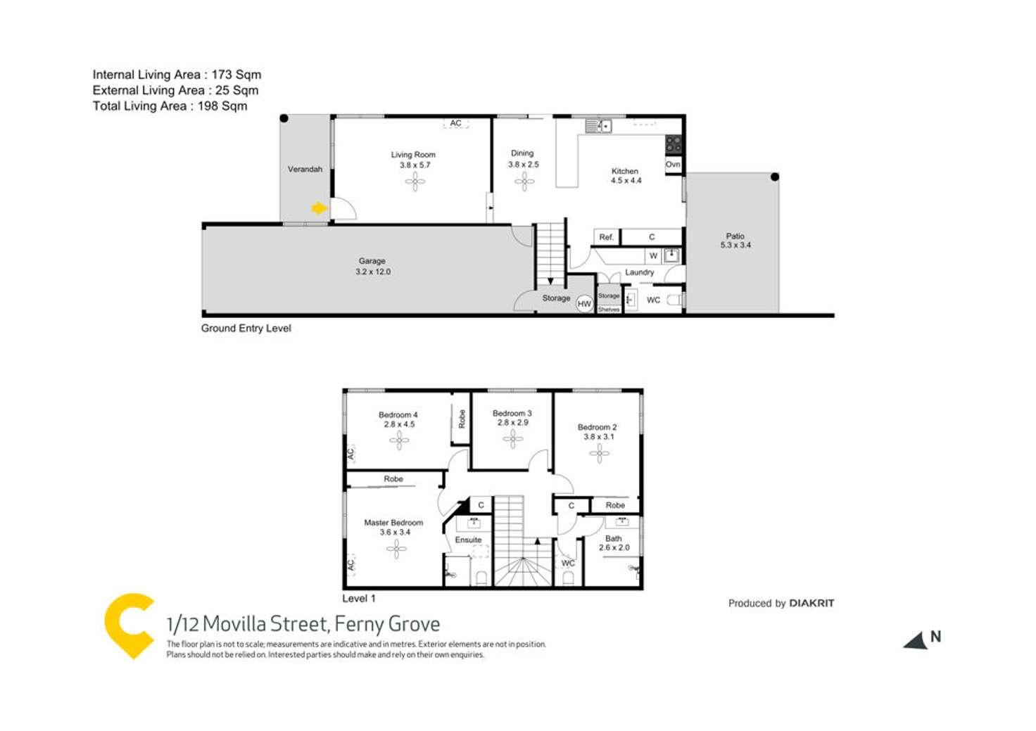 Floorplan of Homely house listing, 1/12 Movilla Street, Ferny Grove QLD 4055