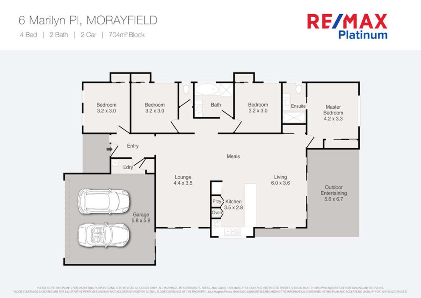 Floorplan of Homely house listing, 6 Marilyn Place, Morayfield QLD 4506