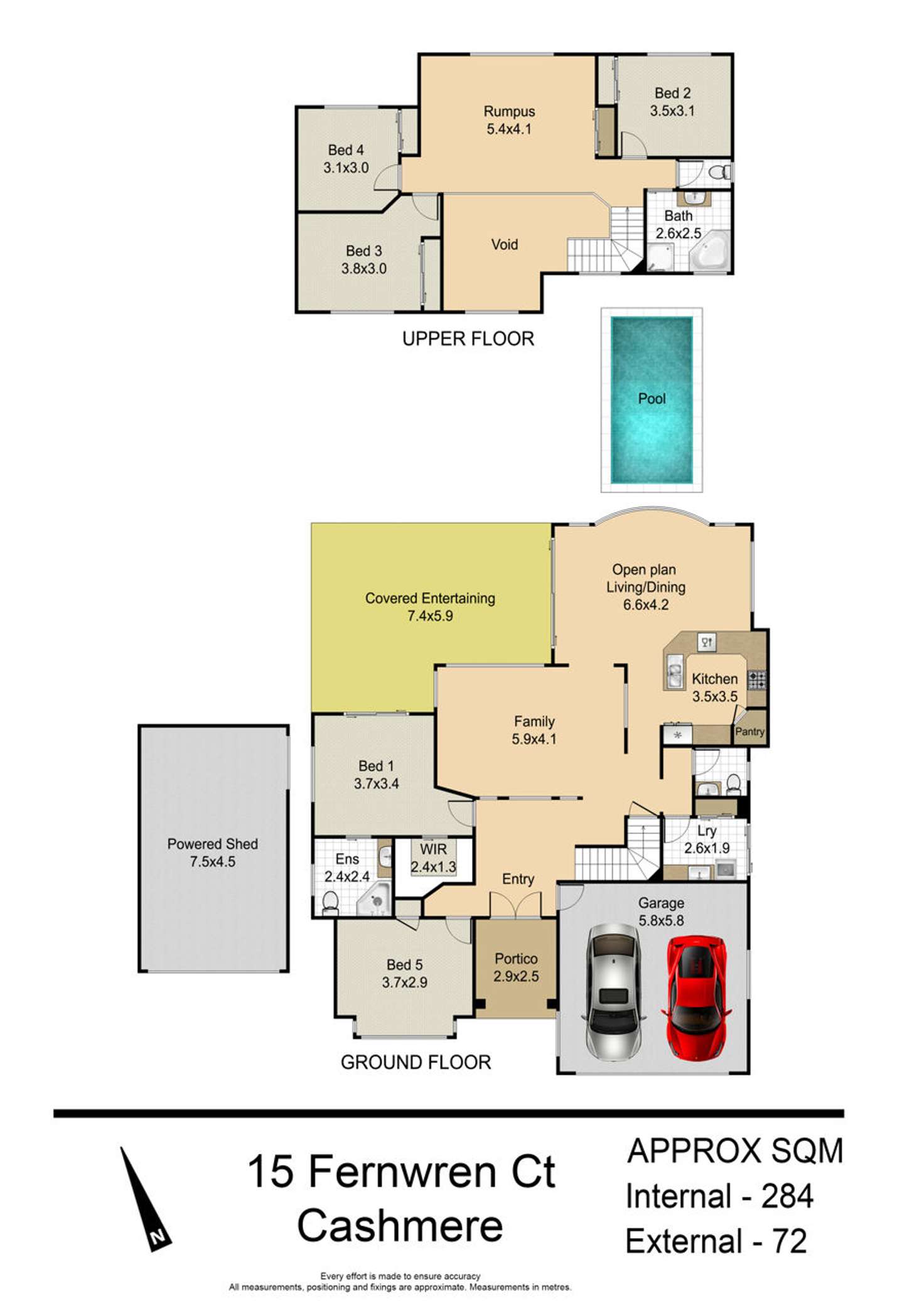 Floorplan of Homely house listing, 15 Fernwren Court, Cashmere QLD 4500