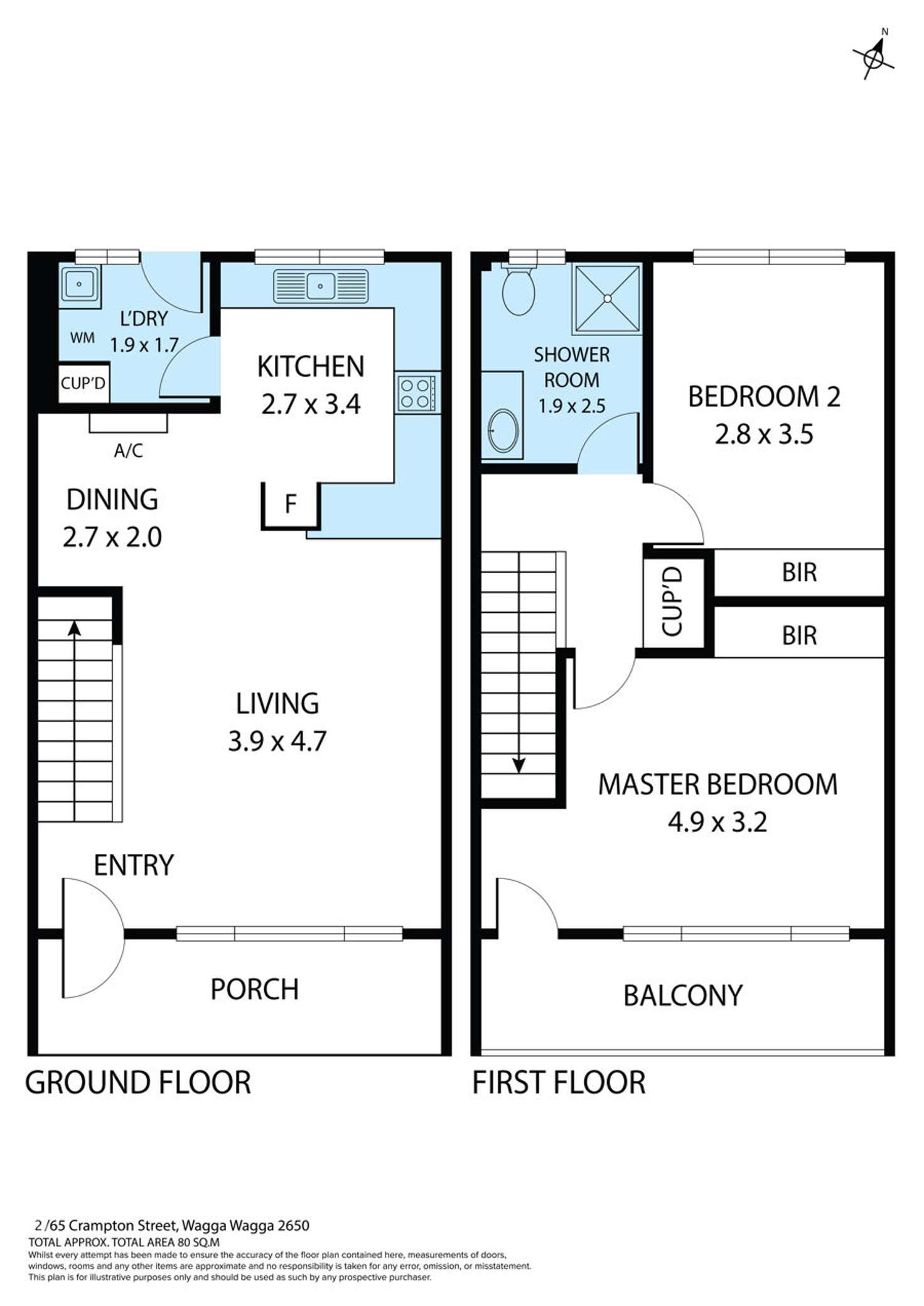 Floorplan of Homely house listing, 2/65 Crampton Street, Wagga Wagga NSW 2650