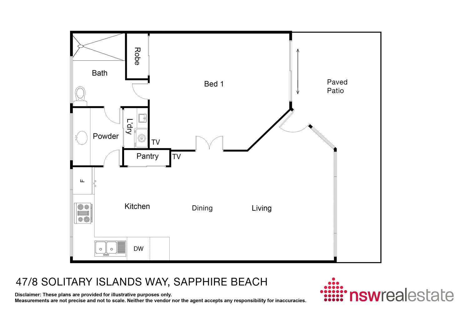 Floorplan of Homely villa listing, 47/8 Solitary Islands Way, Sapphire Beach NSW 2450
