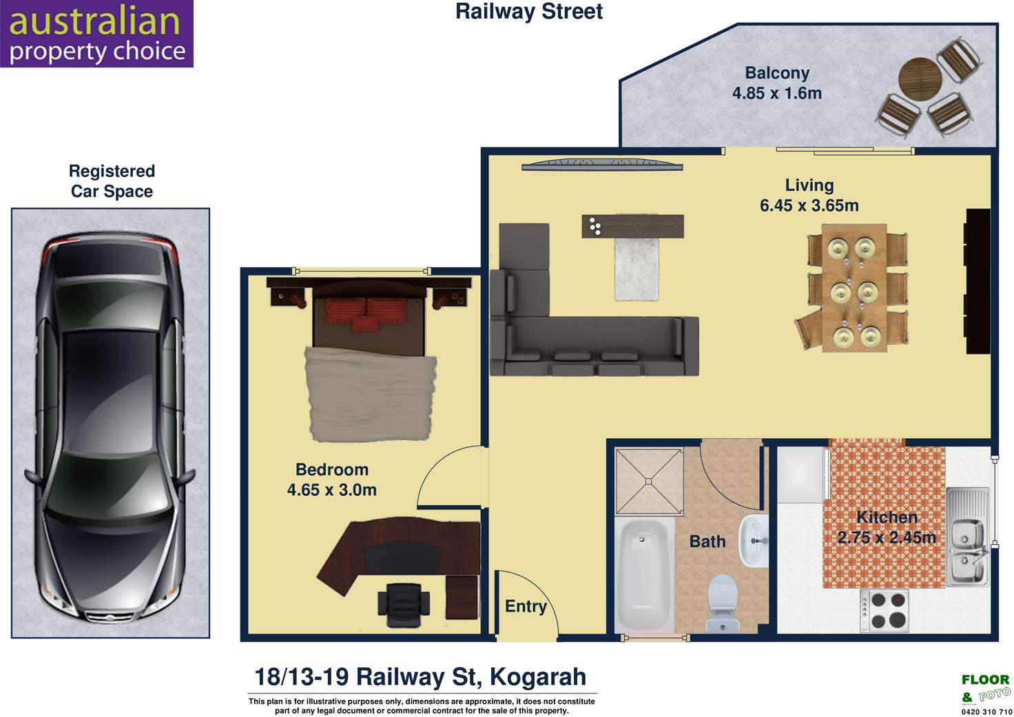 Floorplan of Homely apartment listing, 18/13-19 Railway Street, Kogarah NSW 2217