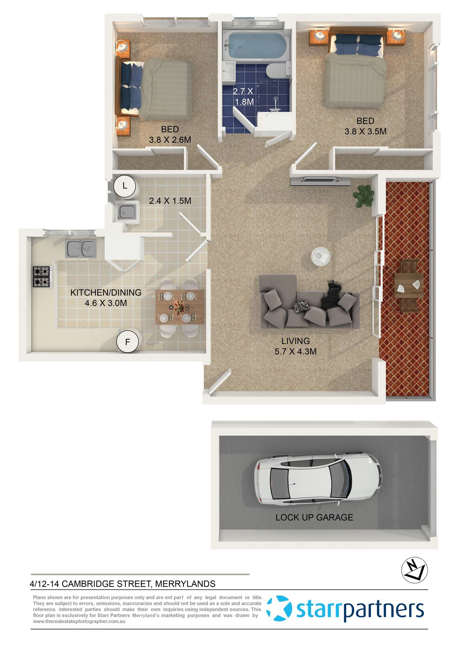 Floorplan of Homely unit listing, 4/12-14 Cambridge Street, Merrylands NSW 2160