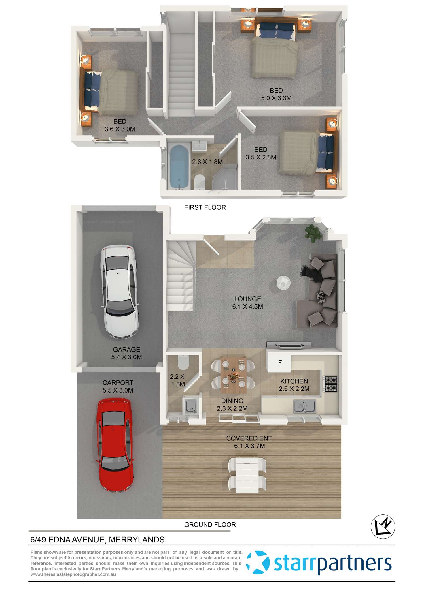 Floorplan of Homely townhouse listing, 6/49 Edna Avenue, Merrylands NSW 2160