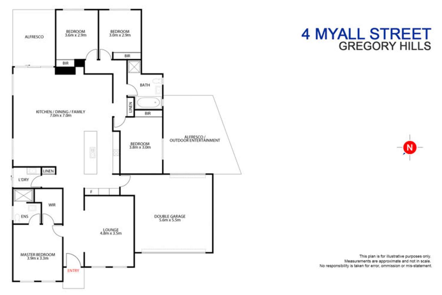 Floorplan of Homely house listing, 4 Myall Street, Gregory Hills NSW 2557