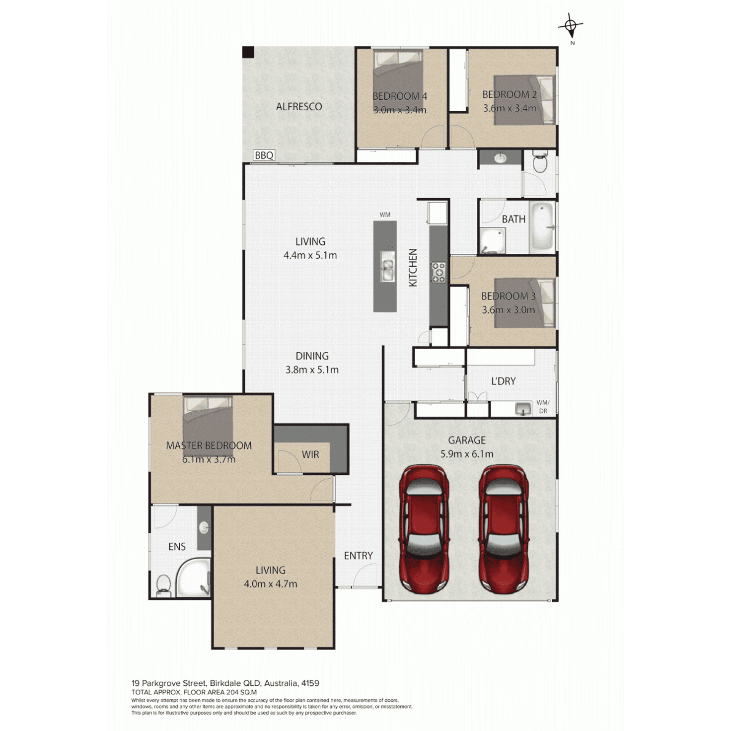 Floorplan of Homely house listing, 19 Parkgrove Street, Birkdale QLD 4159