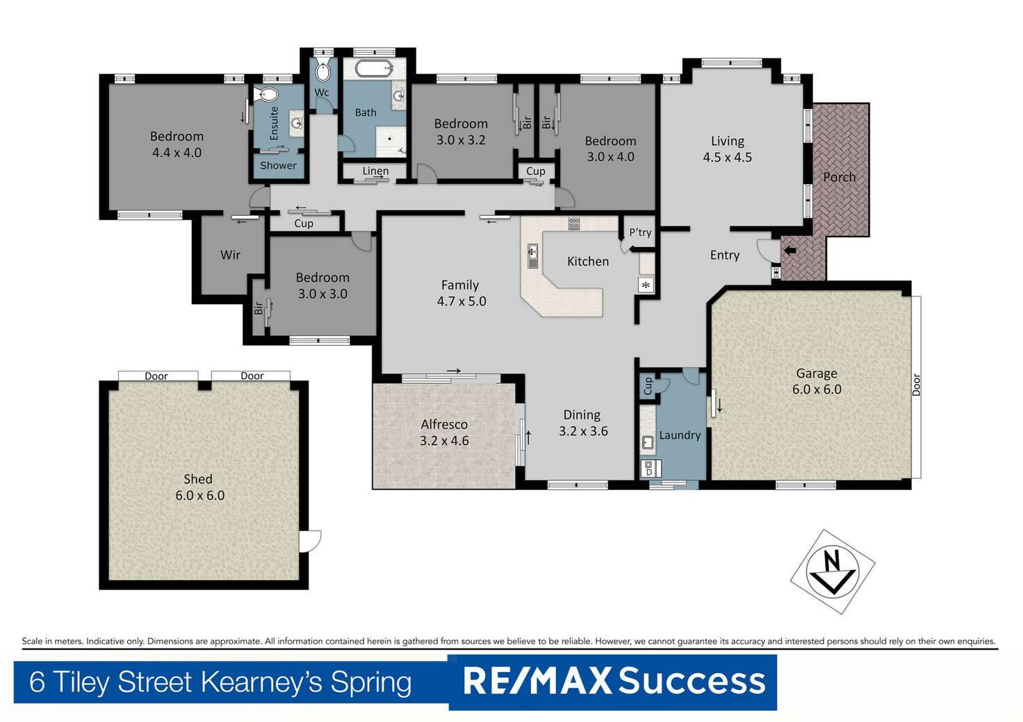 Floorplan of Homely house listing, 6 Tiley Street, Kearneys Spring QLD 4350