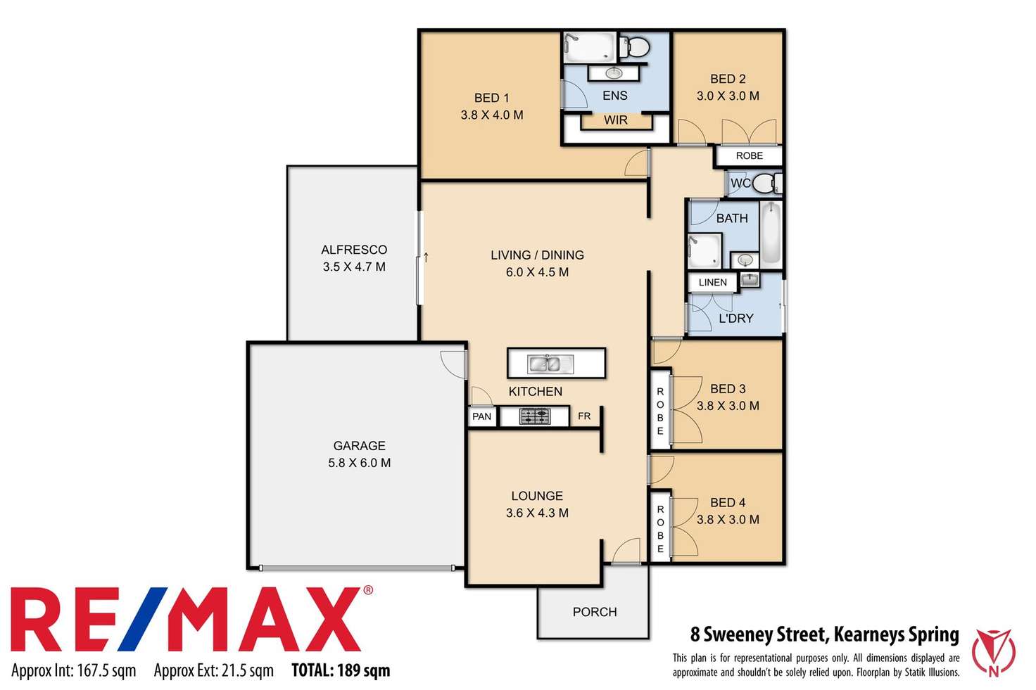Floorplan of Homely house listing, 8 Sweeney Street, Kearneys Spring QLD 4350