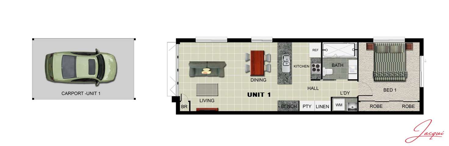 Floorplan of Homely unit listing, 28A Ruthven Street, Harlaxton QLD 4350
