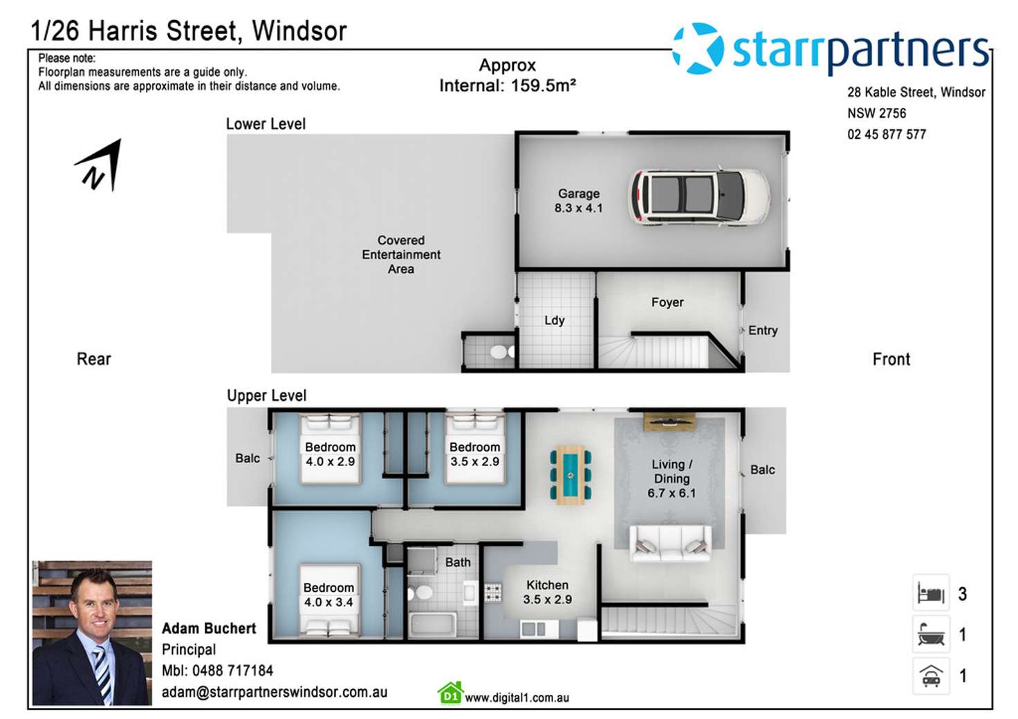 Floorplan of Homely house listing, 1/26 Harris Street, Windsor NSW 2756