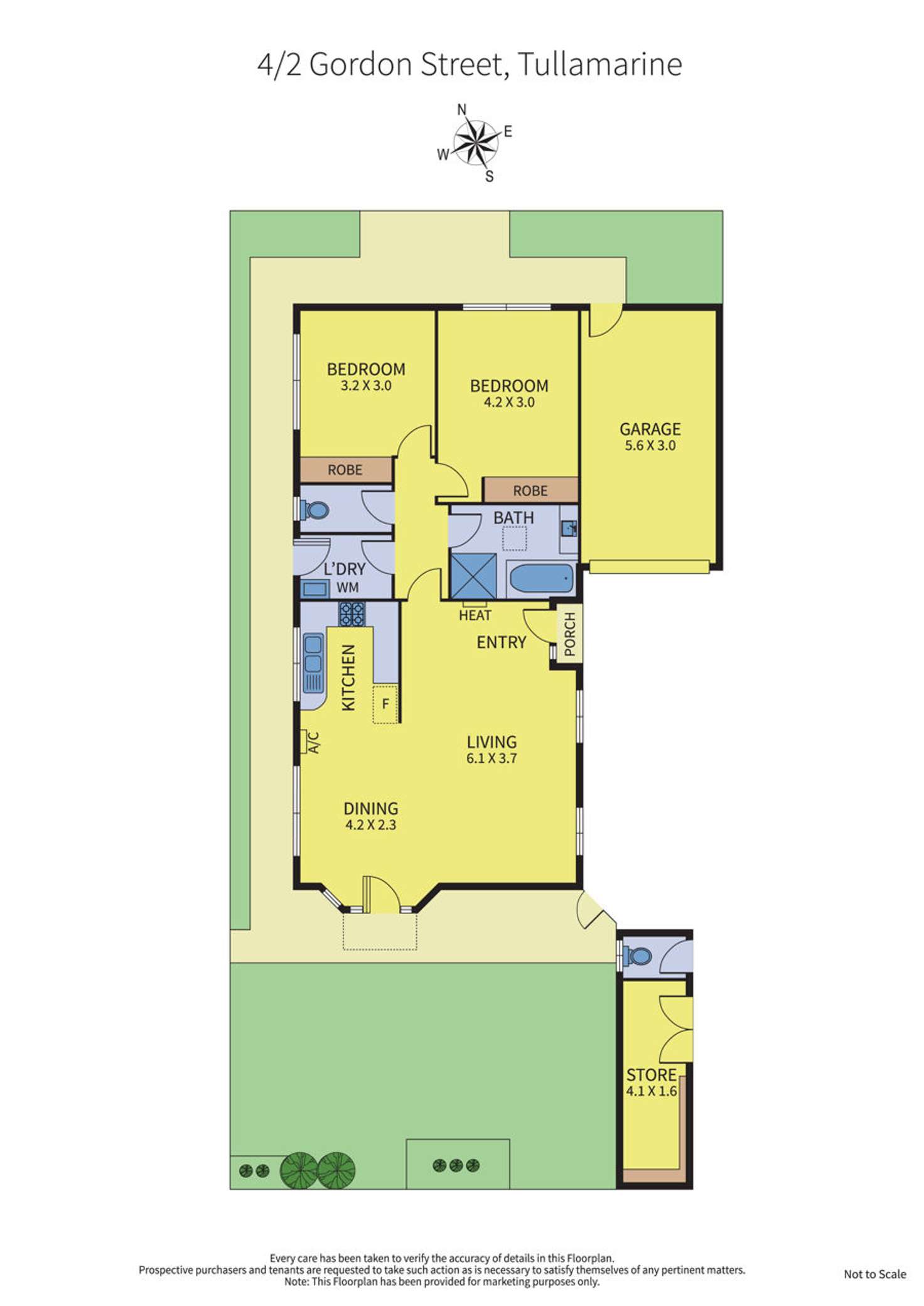 Floorplan of Homely unit listing, 4/2 Gordon Street, Tullamarine VIC 3043