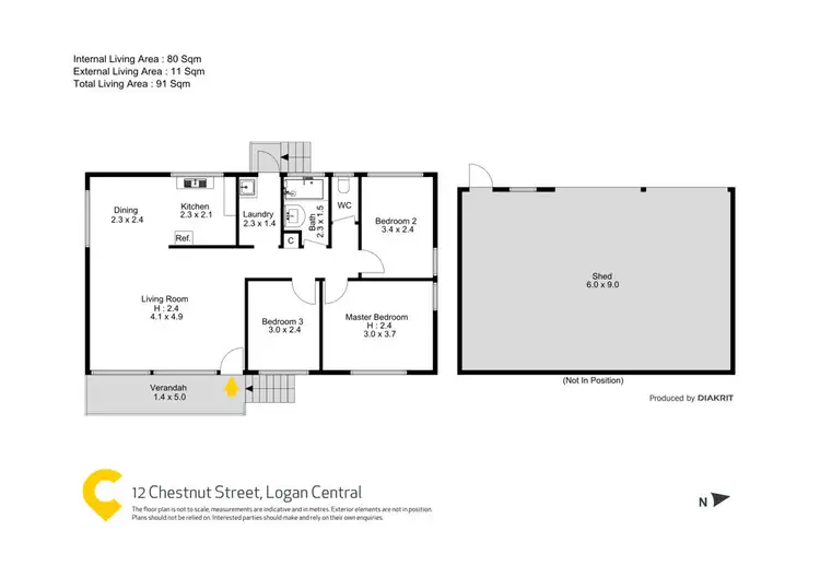 Floorplan of Homely house listing, 12 Chestnut Street, Logan Central QLD 4114