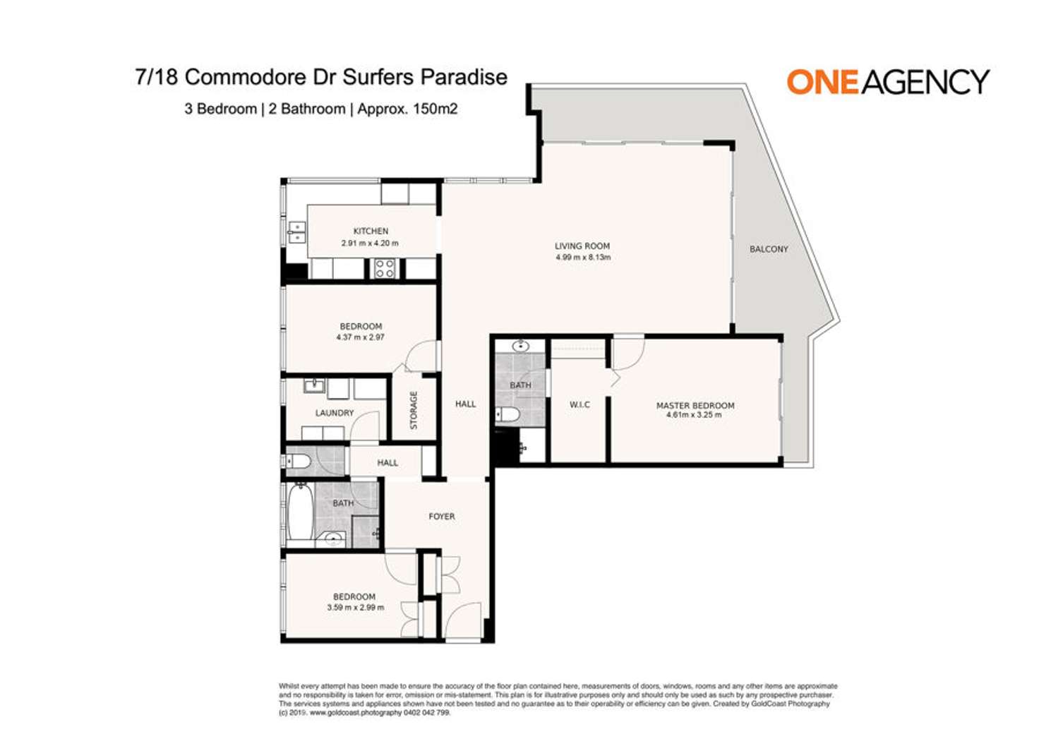 Floorplan of Homely apartment listing, 7/18 Commodore Drive, Surfers Paradise QLD 4217