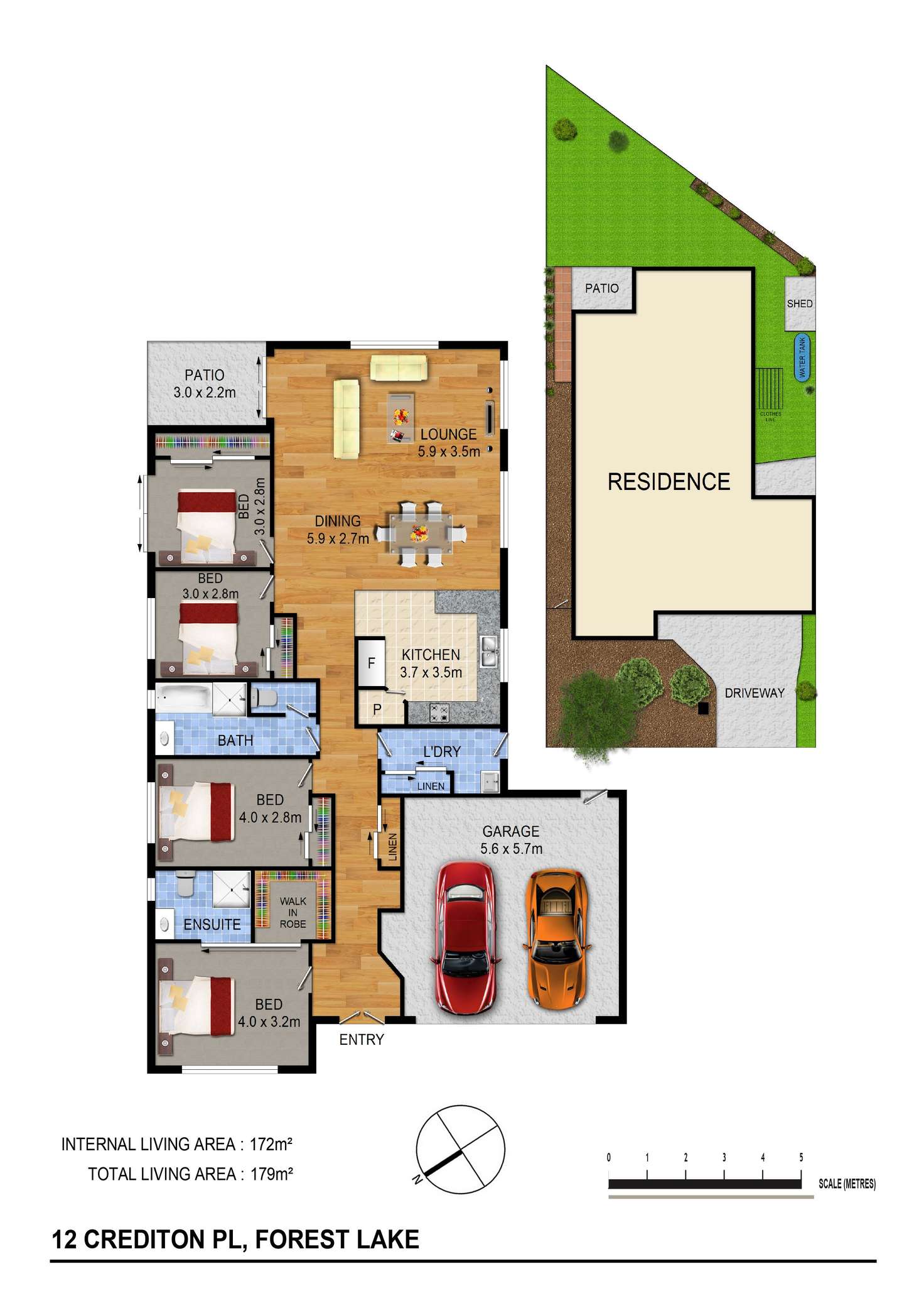 Floorplan of Homely house listing, 12 Crediton Place, Forest Lake QLD 4078