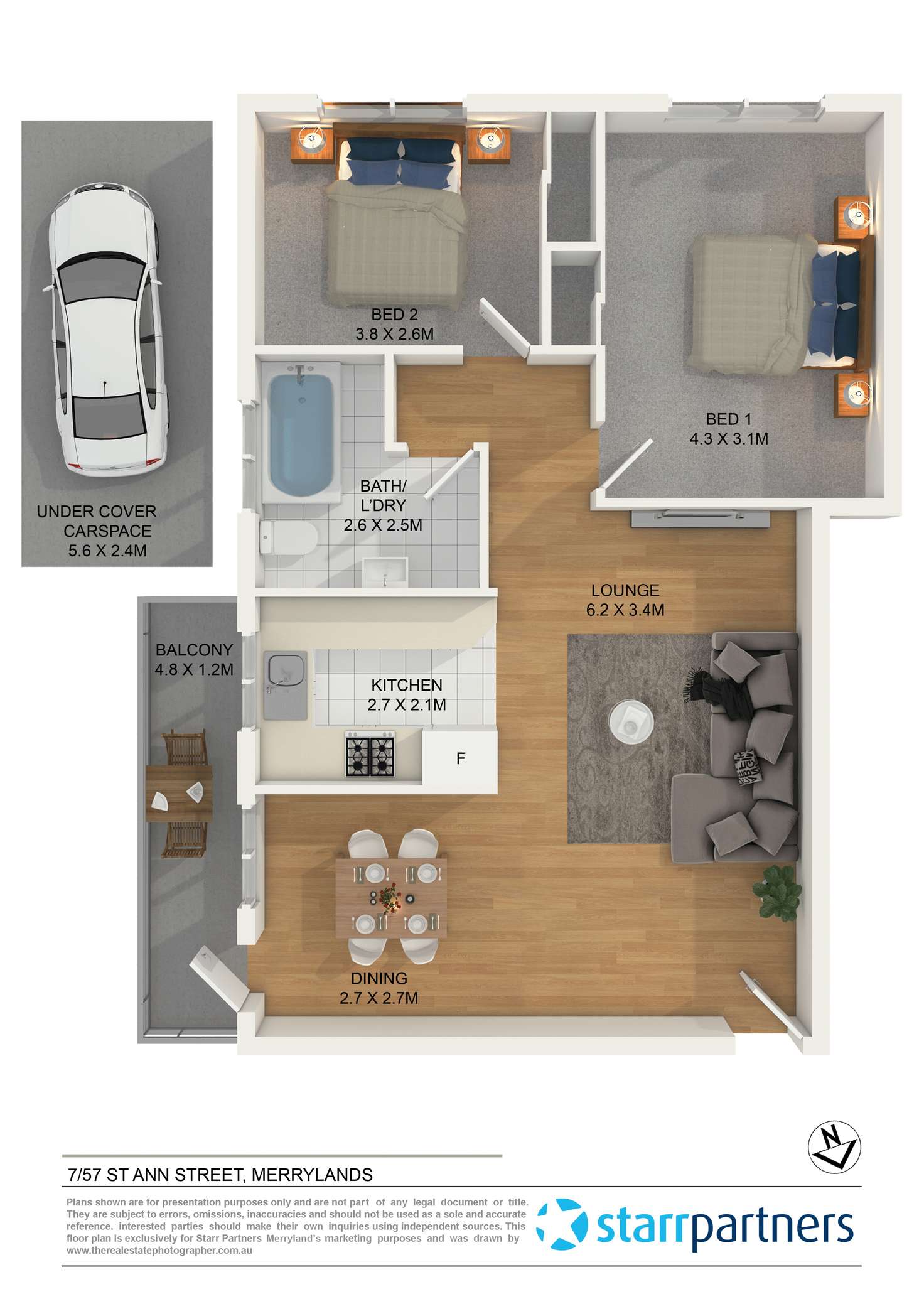 Floorplan of Homely unit listing, 7/57 St Ann Street, Merrylands NSW 2160