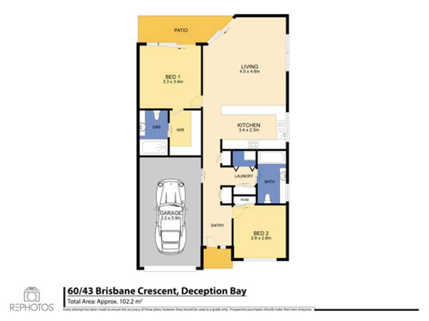 Floorplan of Homely townhouse listing, Unit 60 /43-55 Brisbane Crescent, Deception Bay, Deception Bay QLD 4508
