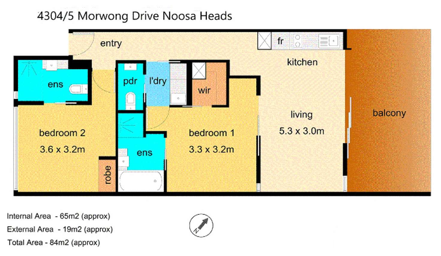 Floorplan of Homely unit listing, 4304/5 Morwong Drive, Noosa Heads QLD 4567