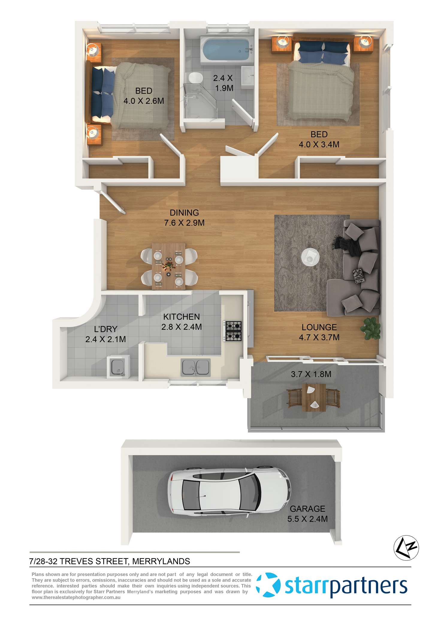 Floorplan of Homely unit listing, 7/28-32 Treves Street, Merrylands NSW 2160