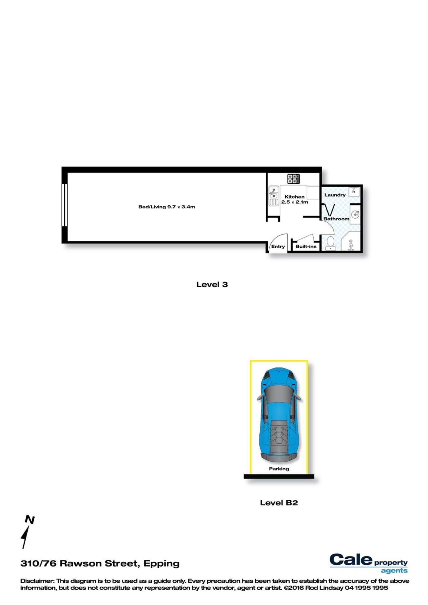 Floorplan of Homely studio listing, 301/76 Rawson Street, Epping NSW 2121