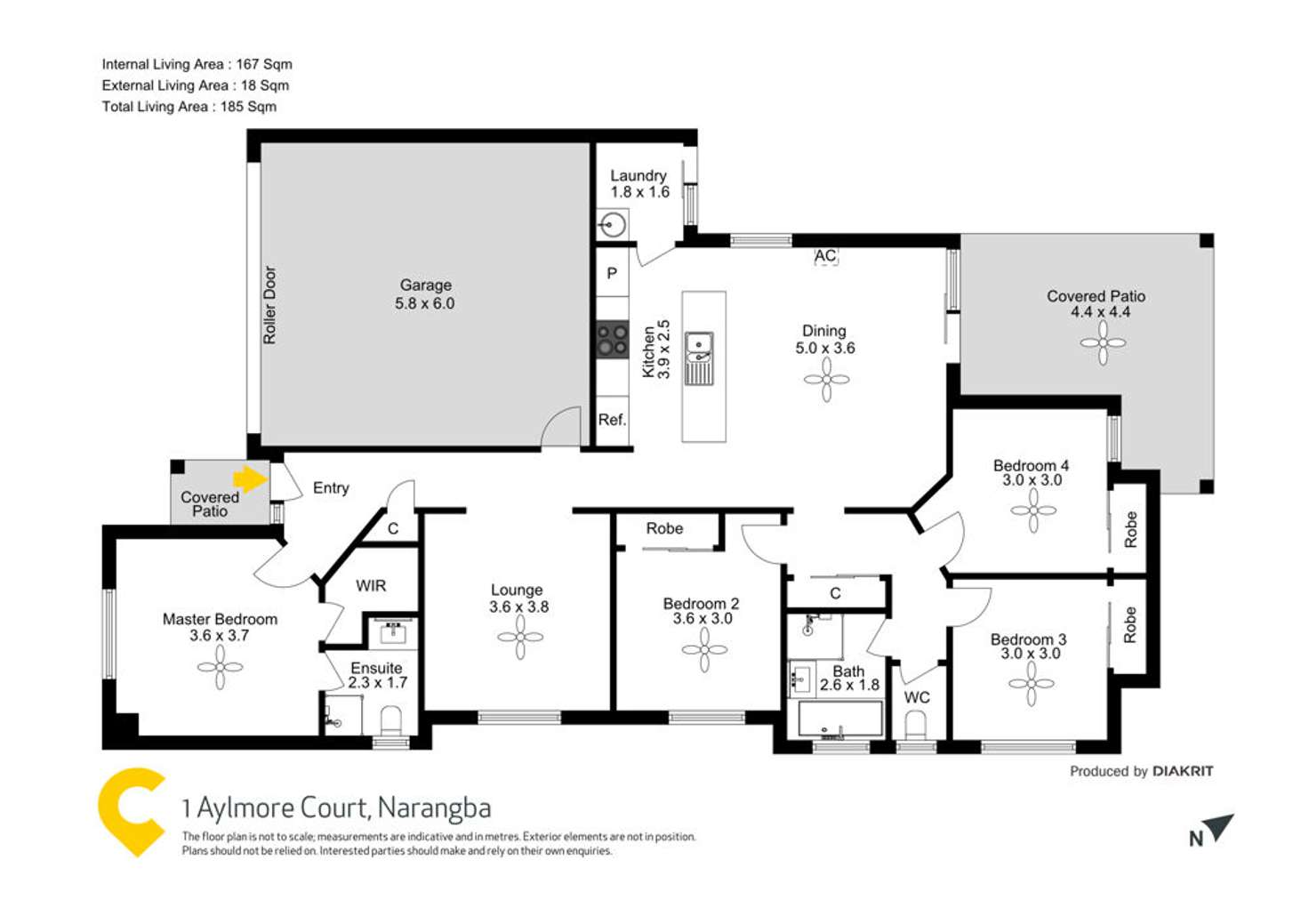 Floorplan of Homely house listing, 1 Aylmore Court, Narangba QLD 4504