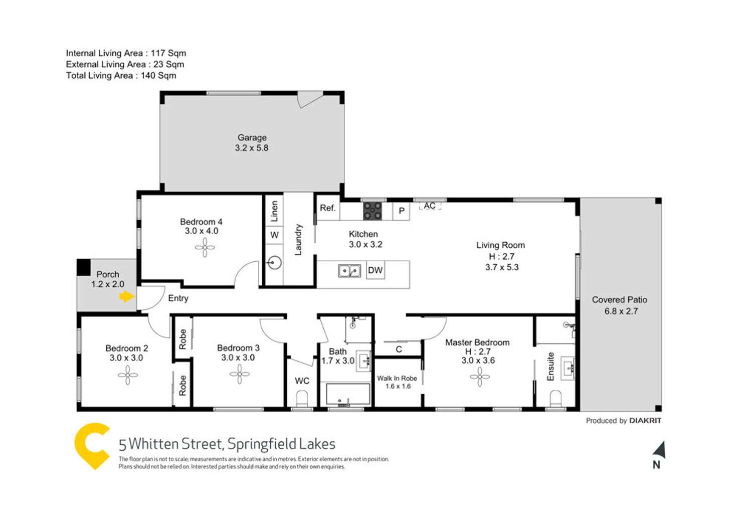 Floorplan of Homely house listing, 5 Whitten Street, Springfield Lakes QLD 4300